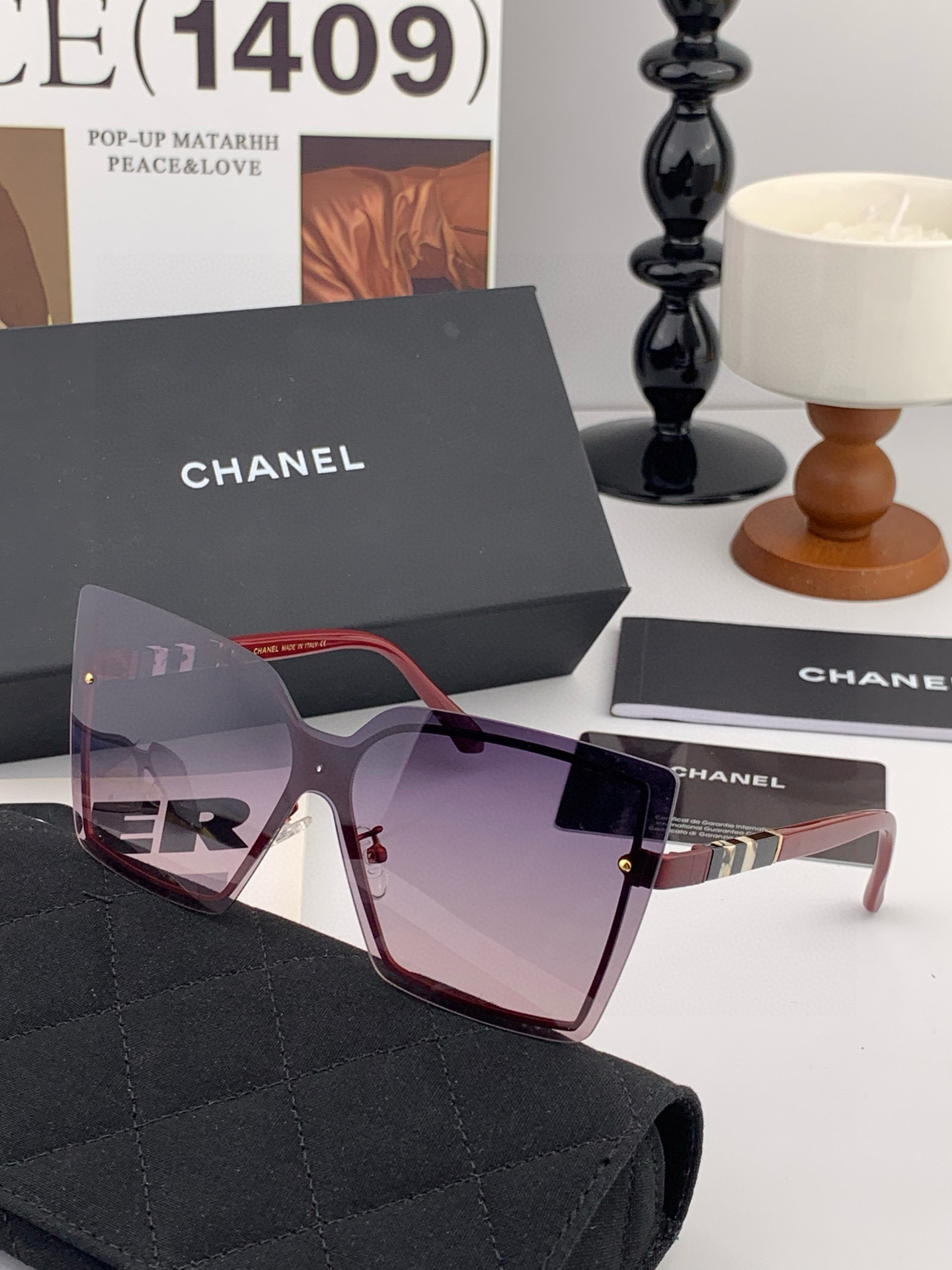 CHANE 香奈儿🌋☔️时尚无框太阳镜镜片 顶级奢侈品[强] 高品质[胜利][亲亲]🍦🍨 [得意] 气质