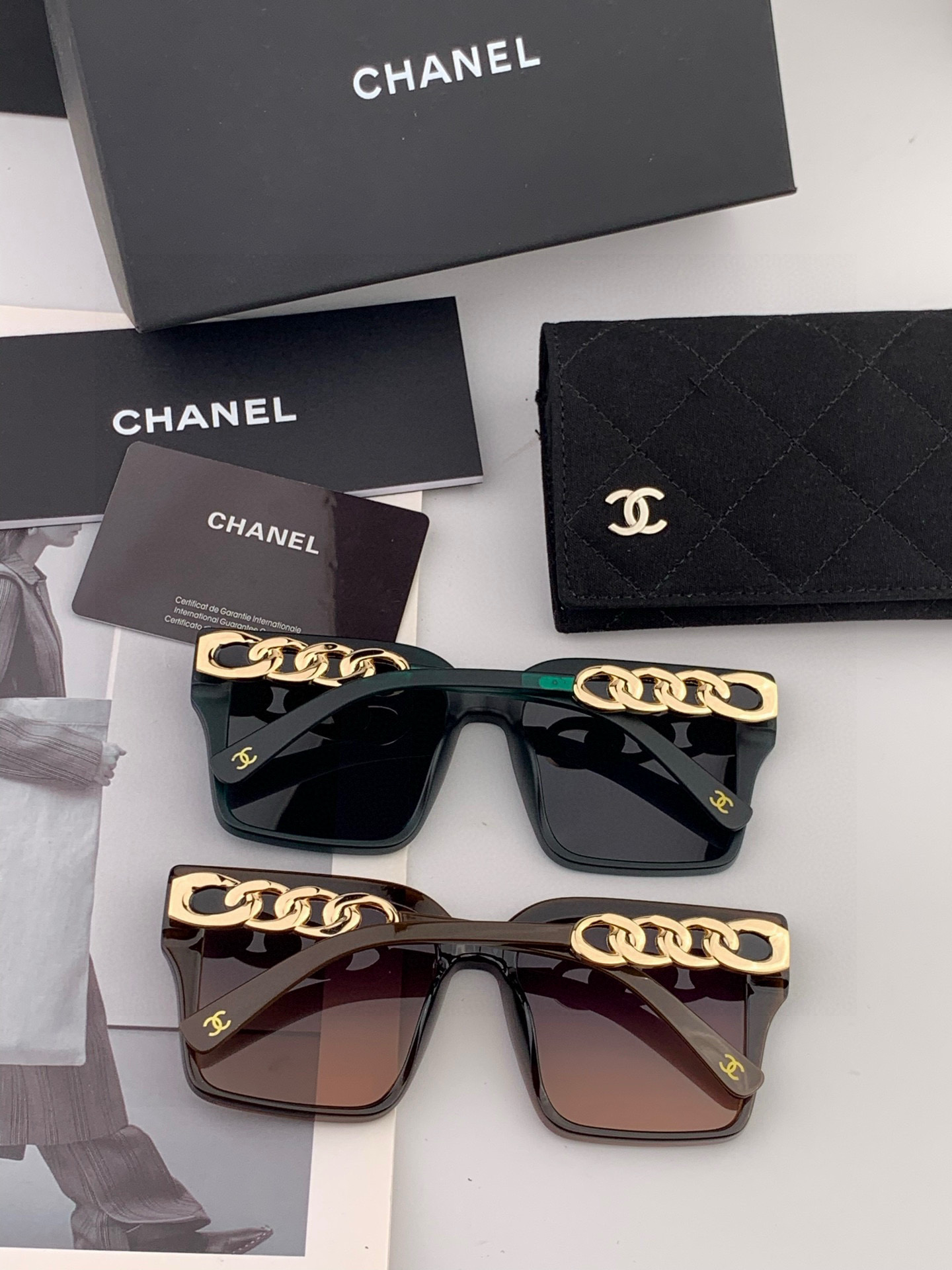 🎊。Chane✨新款女装太阳眼镜 镜腿高档 香奈儿专属LOGO使眼镜更具有国际大牌范 ☺️😘工艺精湛 高