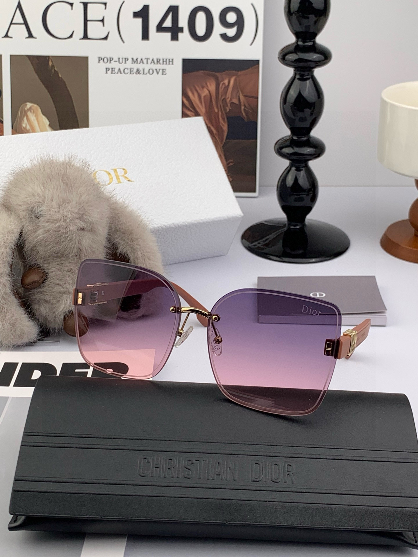 🔺 【DIOR-迪奥】2025开春新款 潮流爆款 时尚方框太阳镜 高品质 佩戴舒适 网红潮款墨镜 女士高