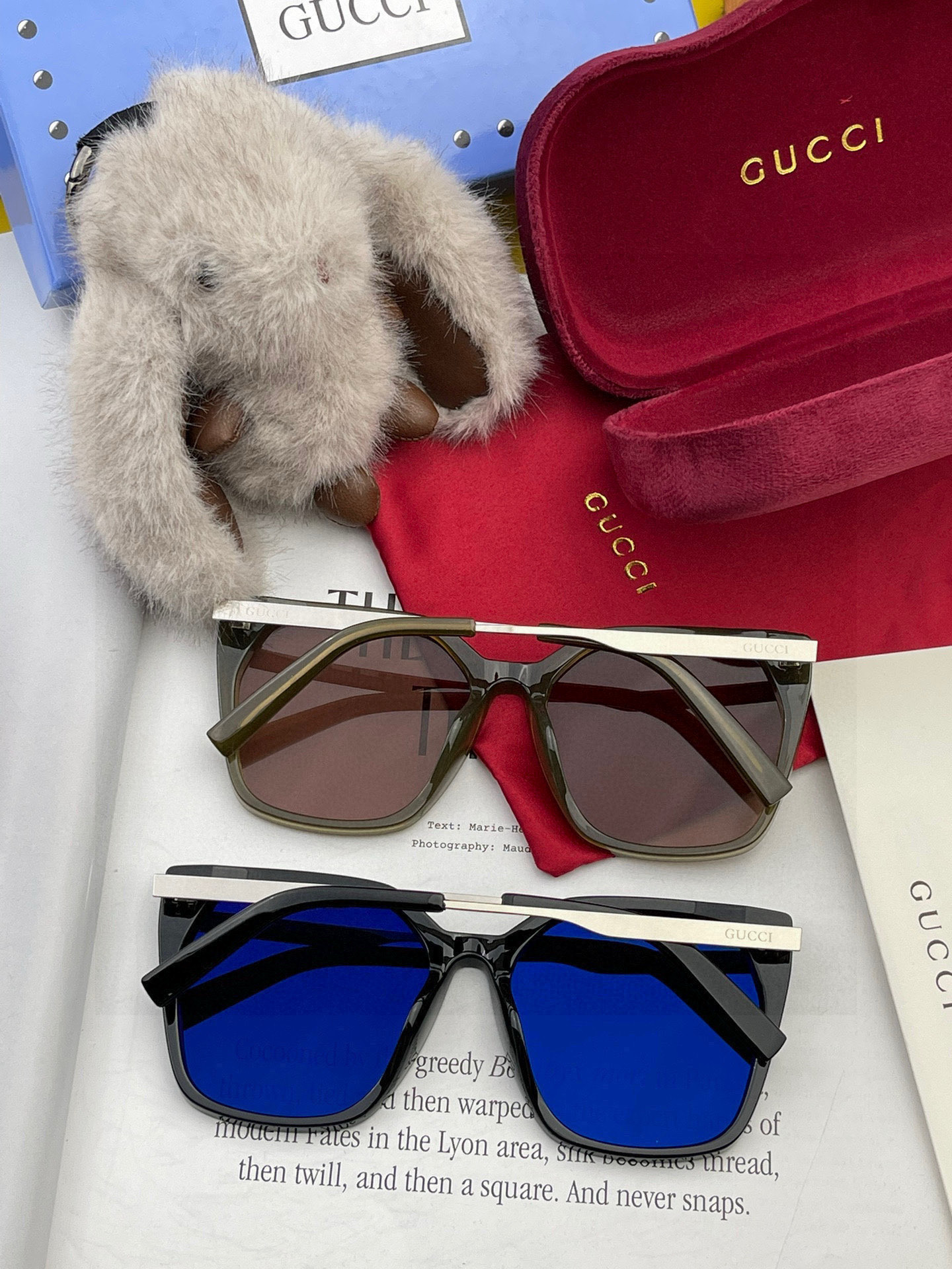 🔺 【GUCCI】2025开春新款 潮流爆款 时尚方框偏光太阳镜 高品质 佩戴舒适 网红潮款墨镜 女士高