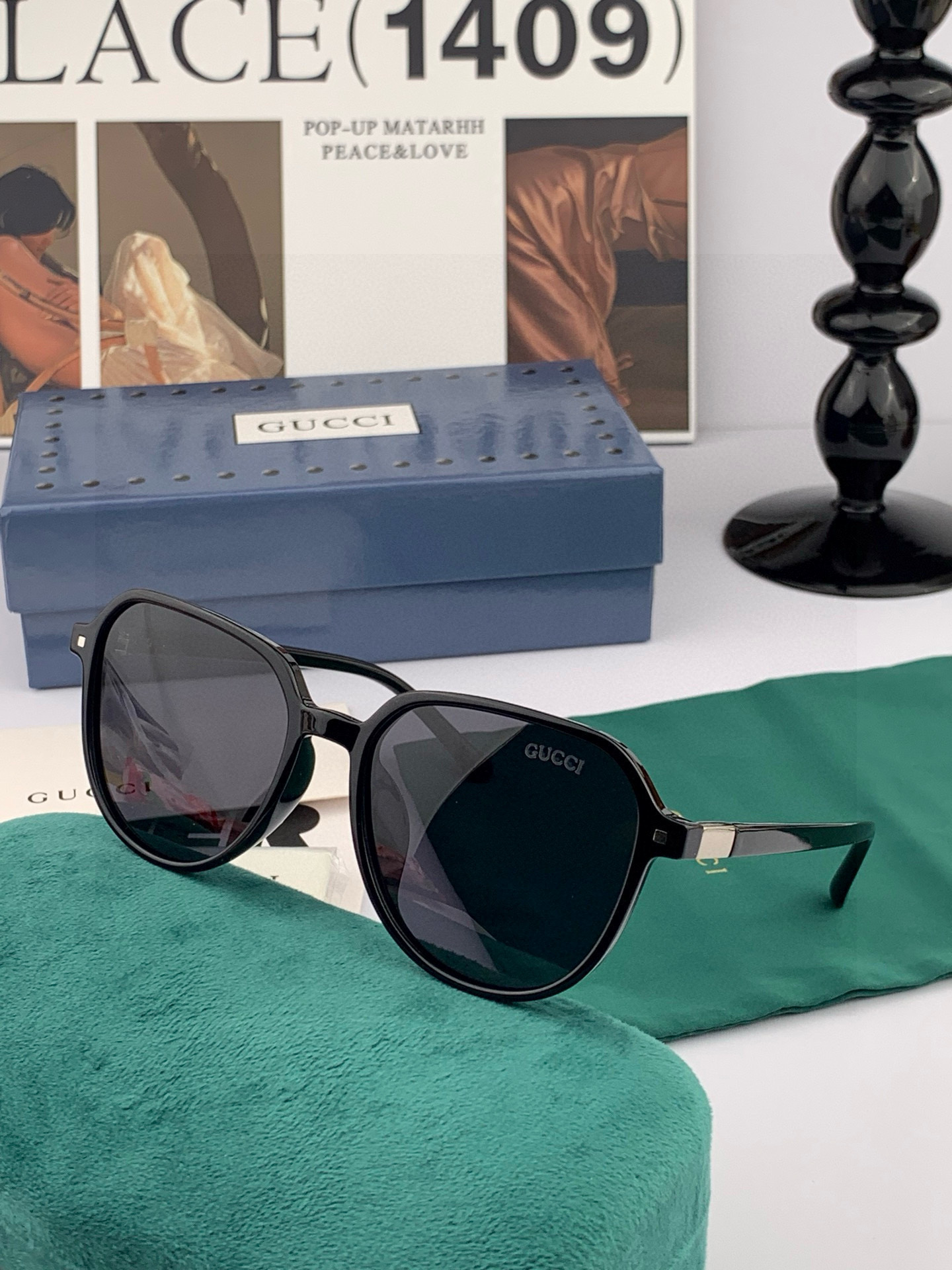 超好看 潮酷【GUCCI】古驰 新款款太阳镜以独特魅力和前卫风格诠释春夏最新眼镜，以方框设计，中梁连体质