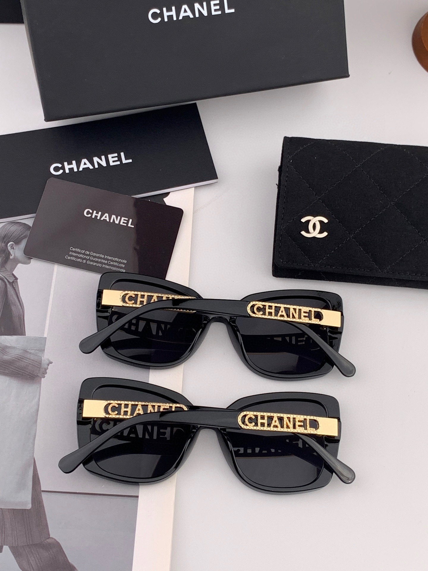 🔺CHANEL🔻2025官方早春新款，众多明星同款[色]香奈儿‼️‼️新款大框墨镜 ，🌈🌈宝丽来超清太阳