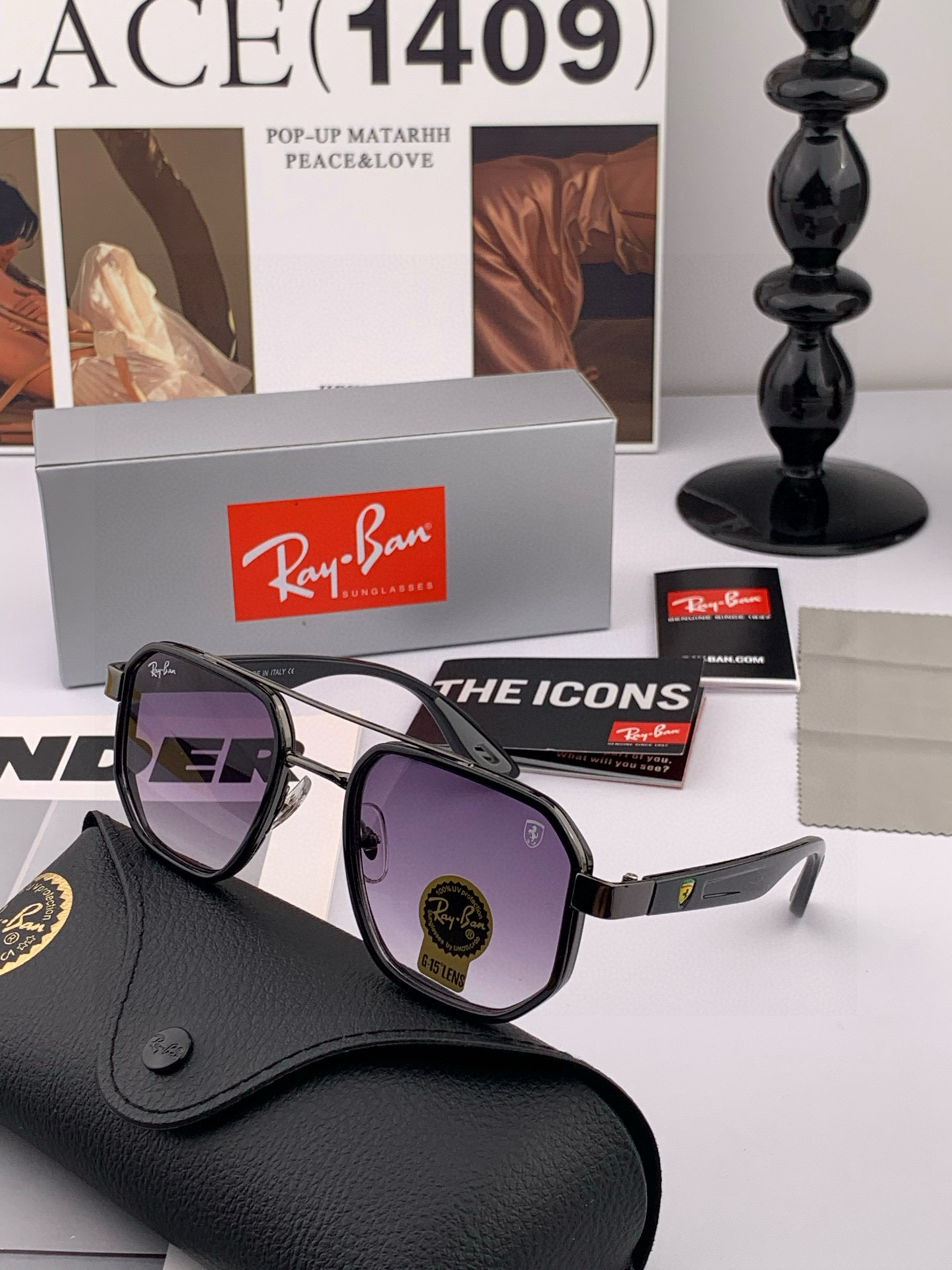 官方同步 品牌:雷朋经典男女士玻璃太阳镜 材质：美国宝丽来高清防爆钢化玻璃镜片 型号：RB630