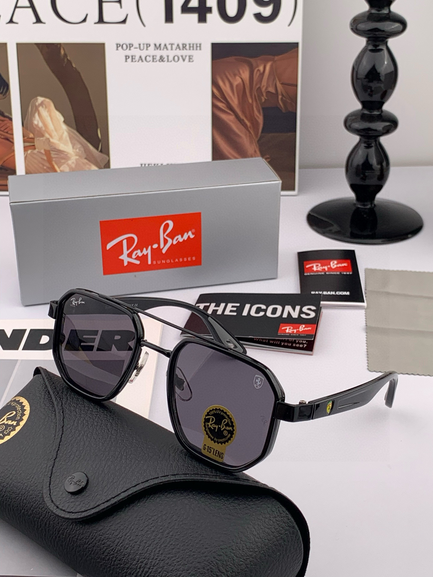 官方同步 品牌:雷朋经典男女士玻璃太阳镜 材质：美国宝丽来高清防爆钢化玻璃镜片 型号：RB630