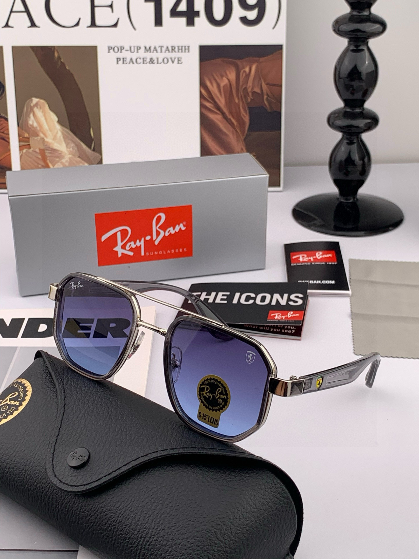 官方同步 品牌:雷朋经典男女士玻璃太阳镜 材质：美国宝丽来高清防爆钢化玻璃镜片 型号：RB630