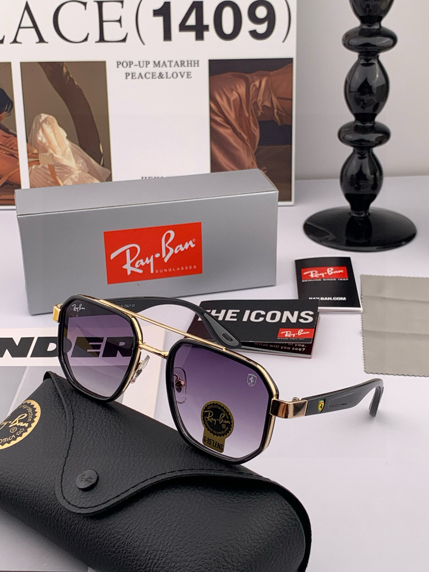 官方同步 品牌:雷朋经典男女士玻璃太阳镜 材质：美国宝丽来高清防爆钢化玻璃镜片 型号：RB630