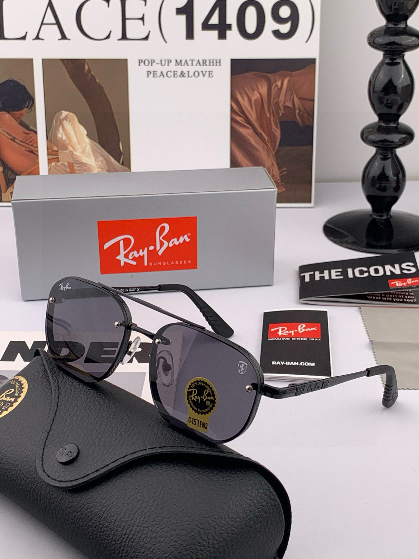 官方同步 品牌:雷朋经典男女士玻璃太阳镜 材质：美国宝丽来高清防爆钢化玻璃镜片 型号：RB