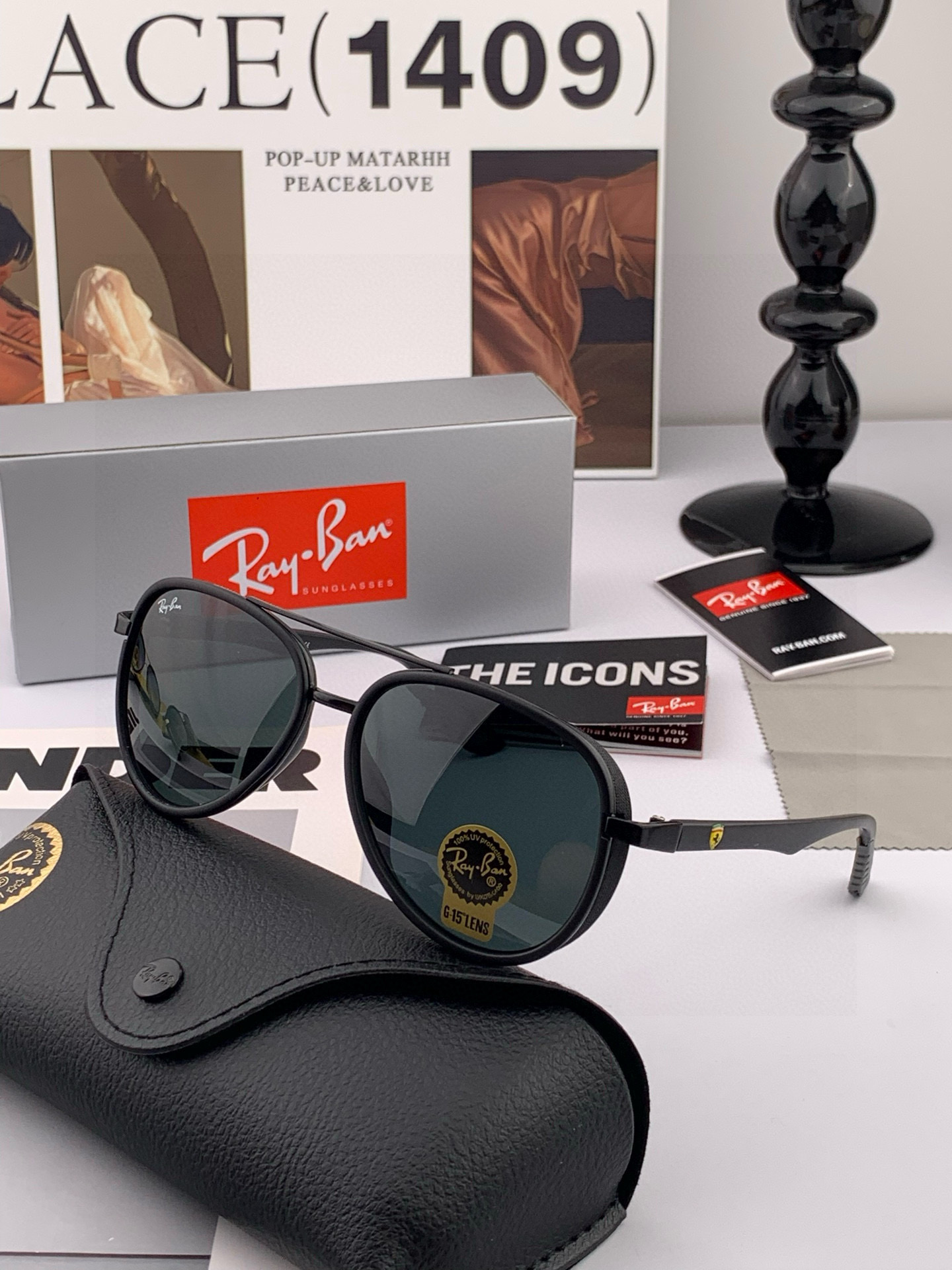 官方同步 品牌:雷朋经典男女士玻璃太阳镜 材质：美国宝丽来高清防爆钢化玻璃镜片 型号：RB19000