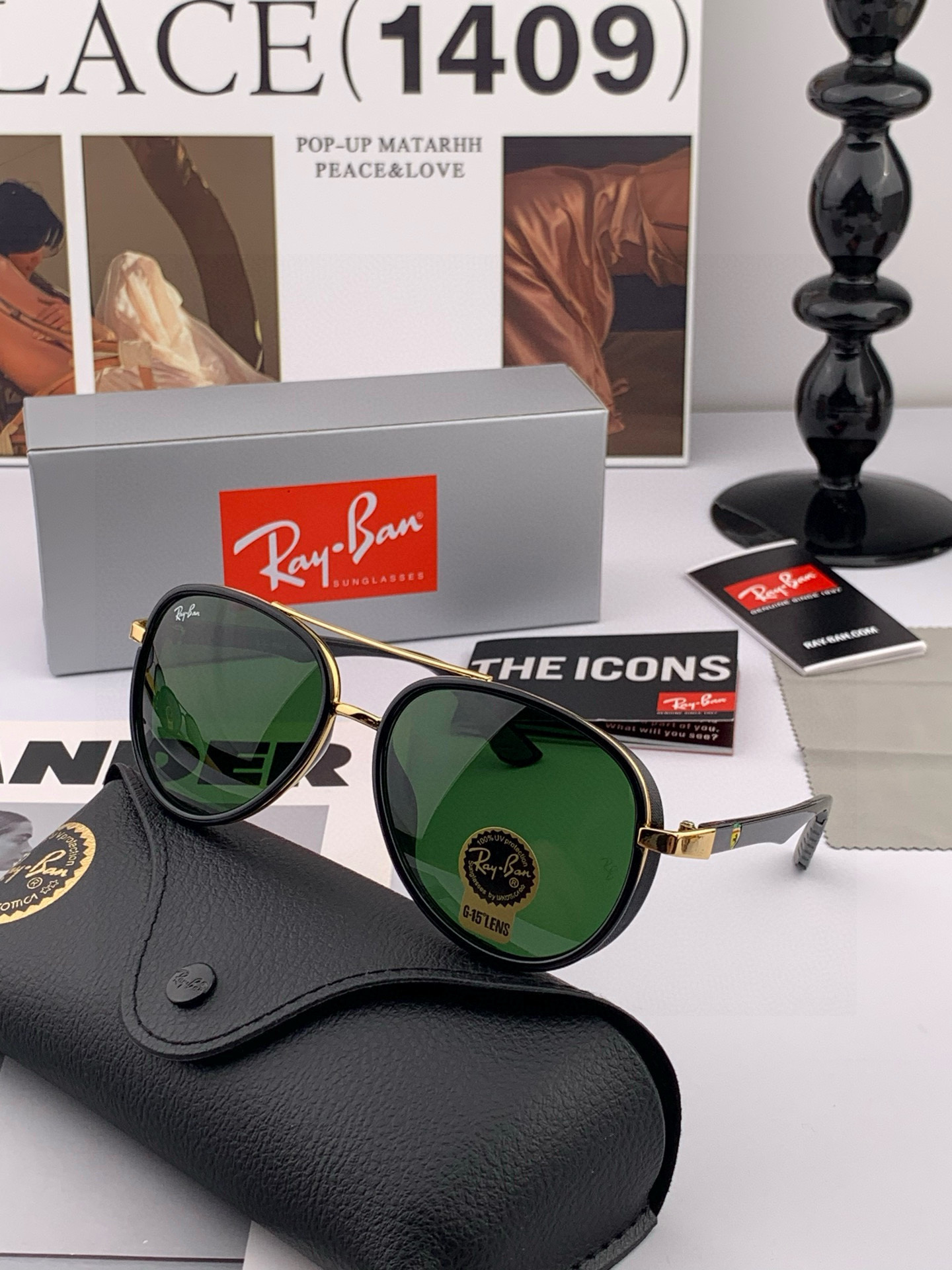 官方同步 品牌:雷朋经典男女士玻璃太阳镜 材质：美国宝丽来高清防爆钢化玻璃镜片 型号：RB19000