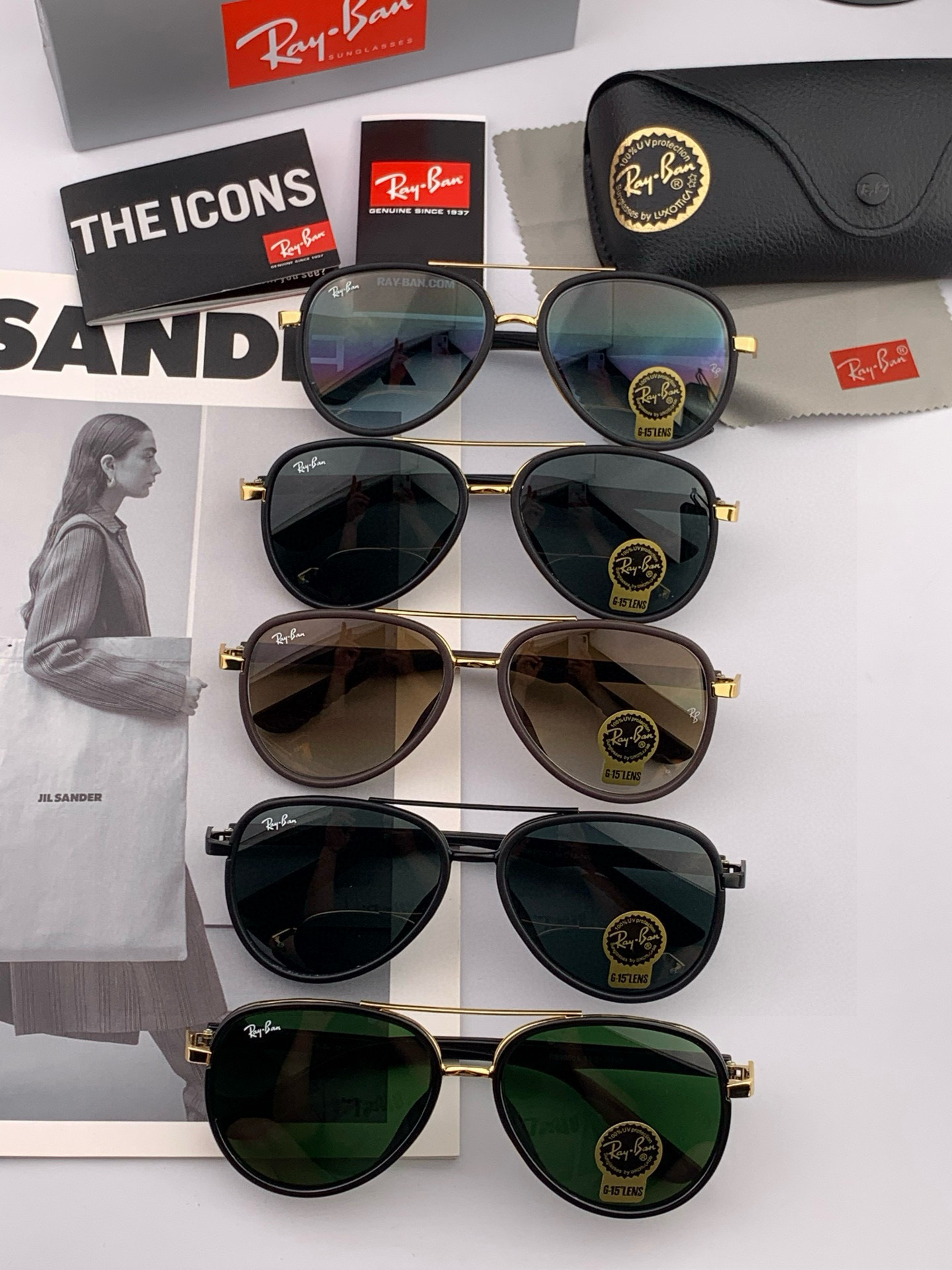 官方同步 品牌:雷朋经典男女士玻璃太阳镜 材质：美国宝丽来高清防爆钢化玻璃镜片 型号：RB19000