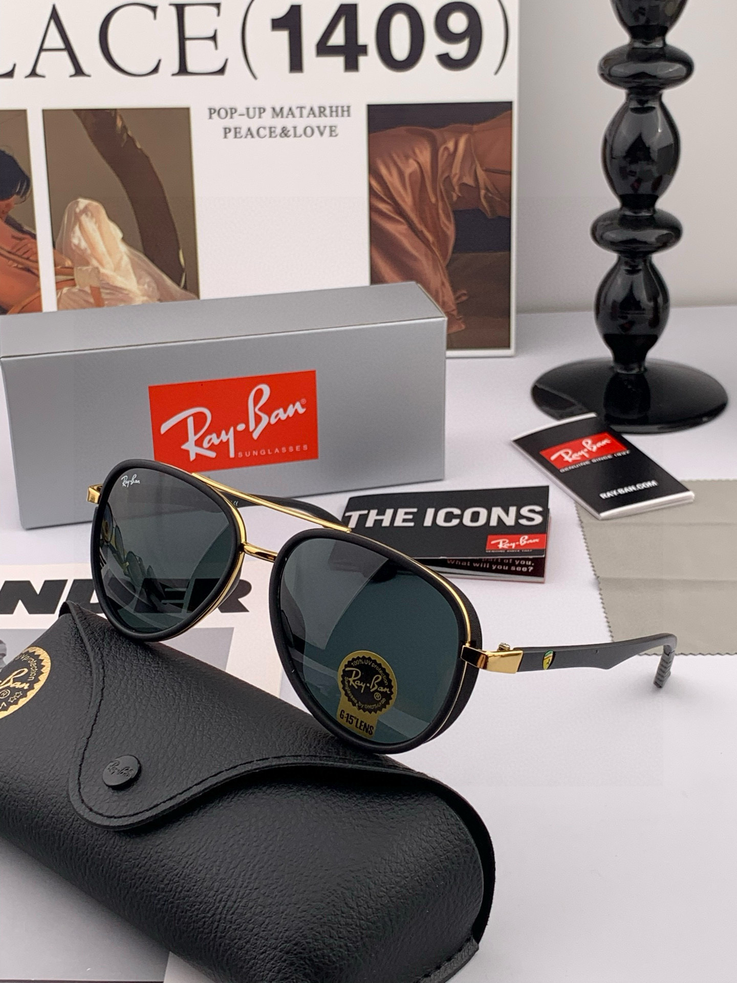 官方同步 品牌:雷朋经典男女士玻璃太阳镜 材质：美国宝丽来高清防爆钢化玻璃镜片 型号：RB19000