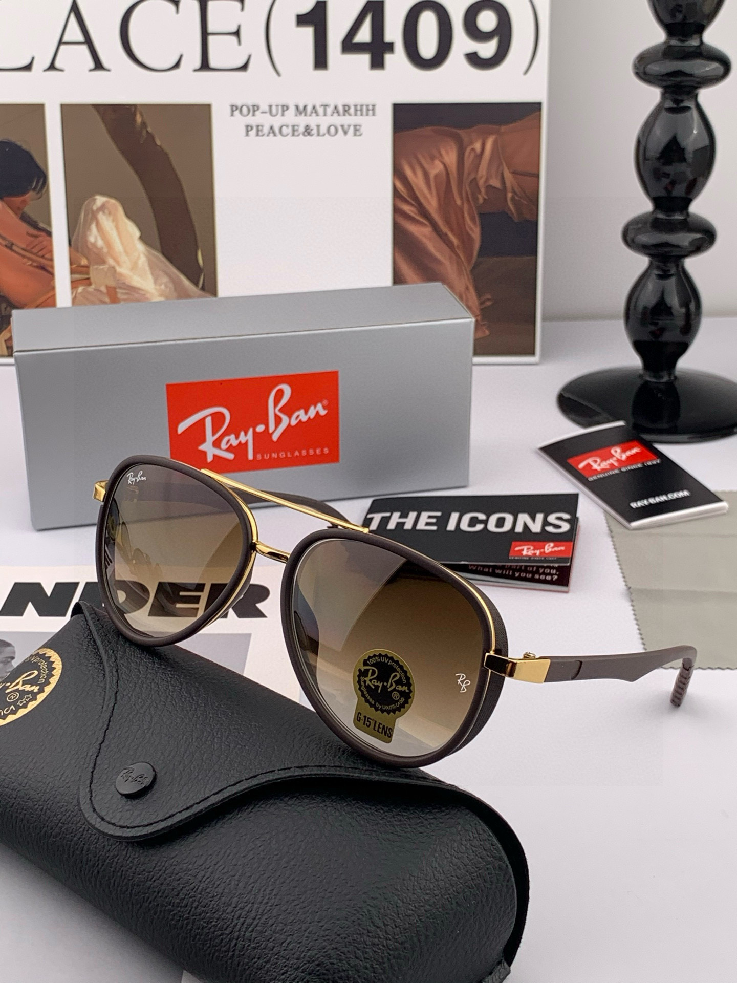 官方同步 品牌:雷朋经典男女士玻璃太阳镜 材质：美国宝丽来高清防爆钢化玻璃镜片 型号：RB19000