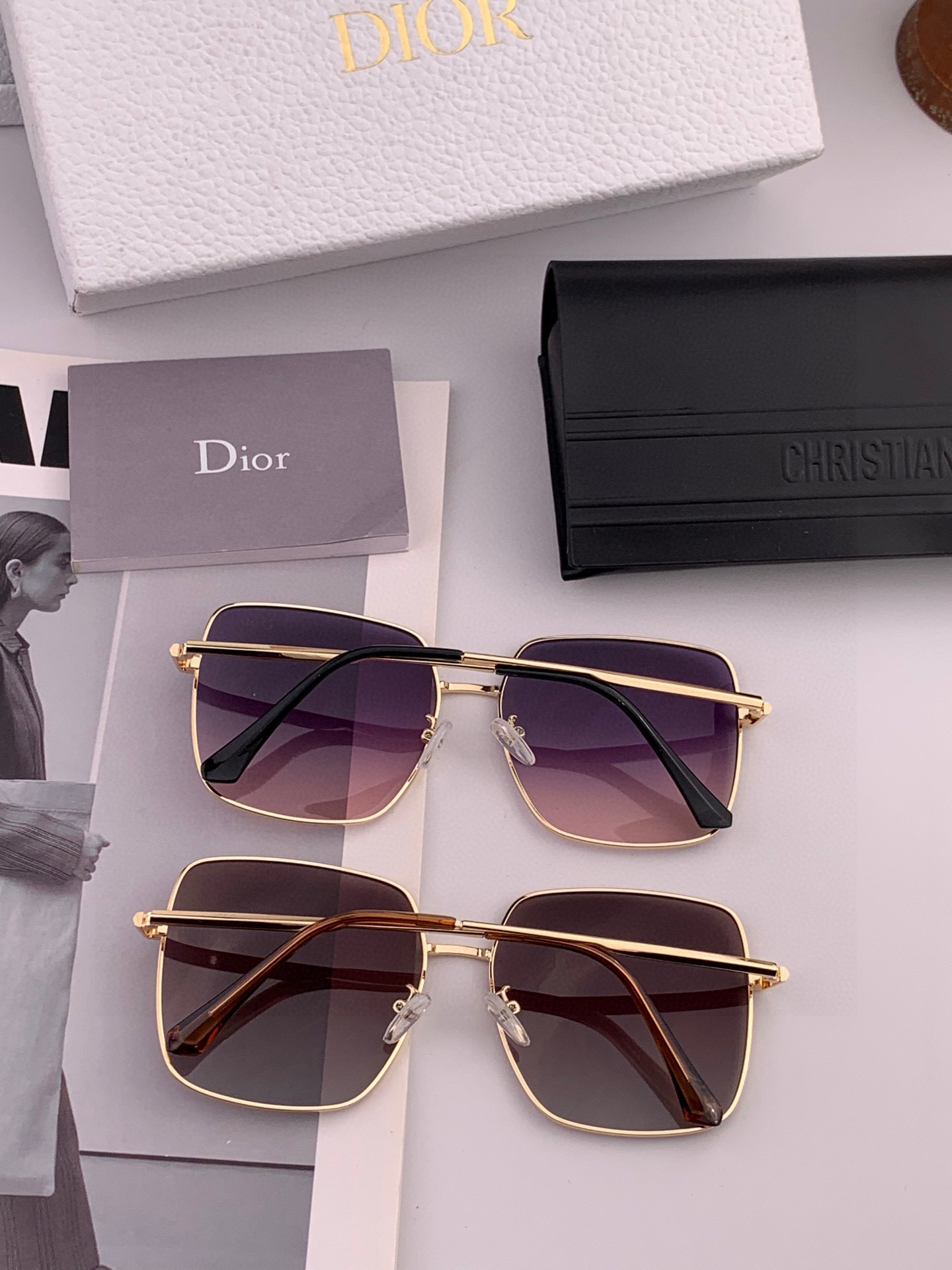 🔺 【DIOR-迪奥】2025开春新款 潮流爆款 时尚方框偏光太阳镜 高品质 佩戴舒适 网红潮款墨镜 型