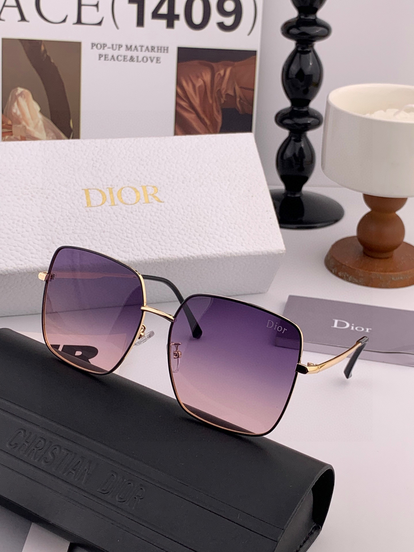 🔺 【DIOR-迪奥】2025开春新款 潮流爆款 时尚方框偏光太阳镜 高品质 佩戴舒适 网红潮款墨镜 型