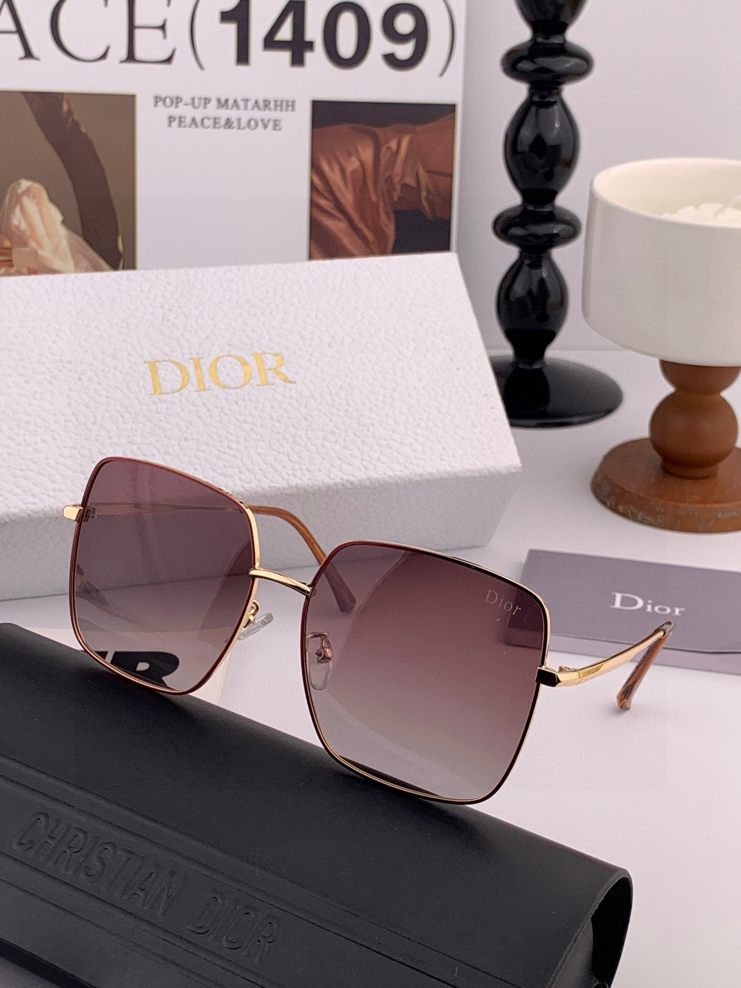 🔺 【DIOR-迪奥】2025开春新款 潮流爆款 时尚方框偏光太阳镜 高品质 佩戴舒适 网红潮款墨镜 型