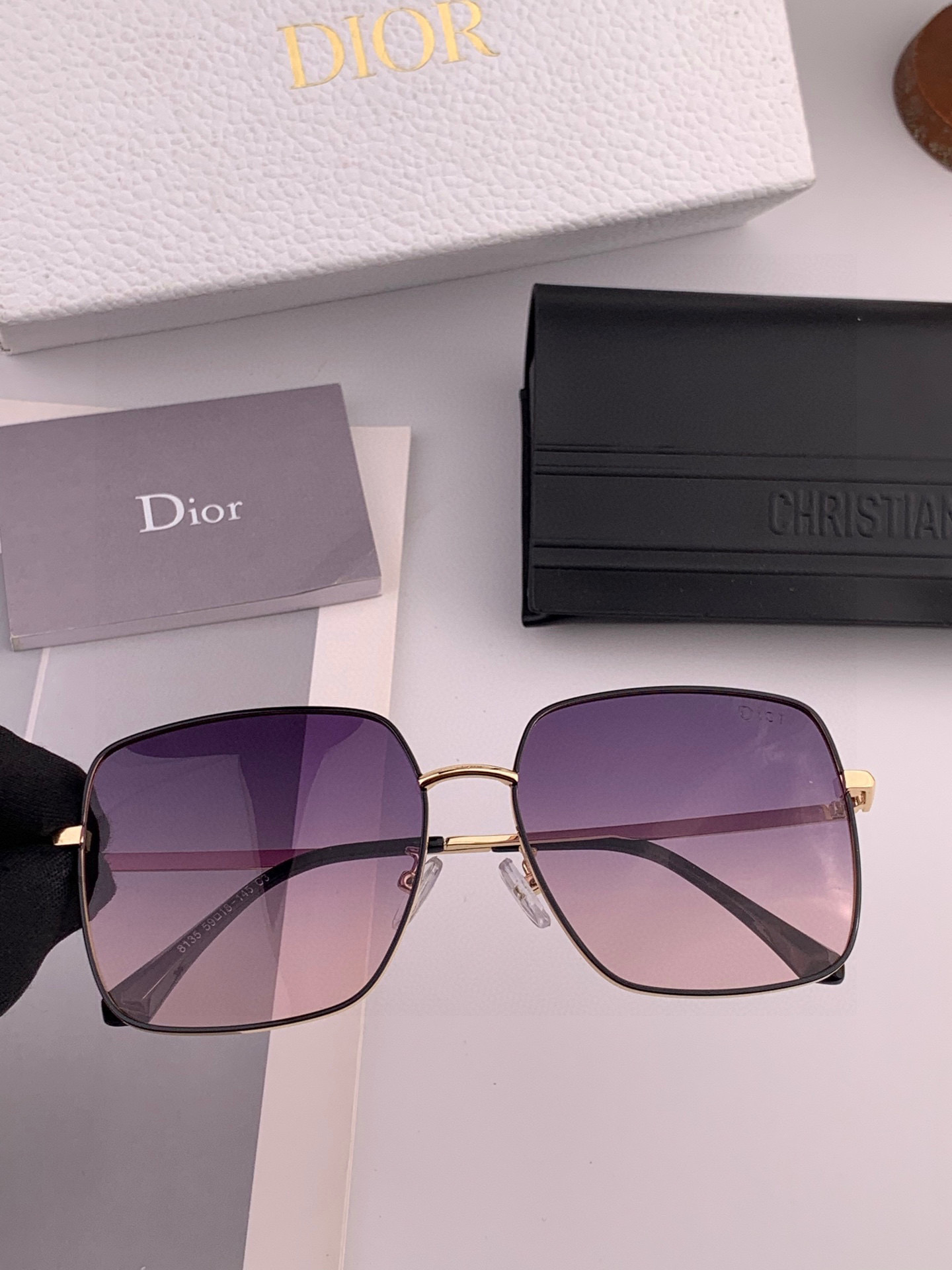 🔺 【DIOR-迪奥】2025开春新款 潮流爆款 时尚方框偏光太阳镜 高品质 佩戴舒适 网红潮款墨镜 型
