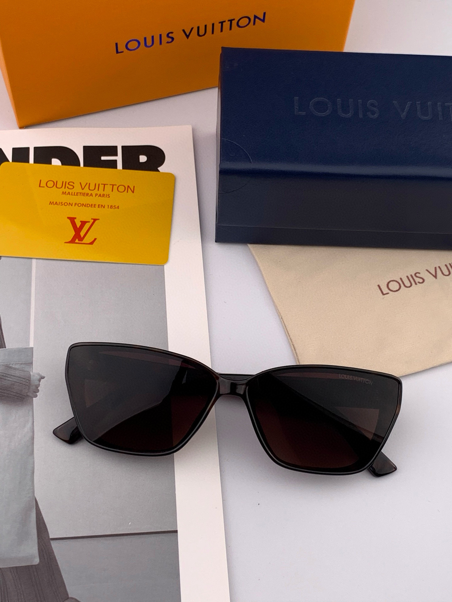 LV 2025新款女士方框太阳眼镜 开车墨镜 新款太阳镜 时尚大方 舒适轻盈 精致奢华 超轻 型号：L0