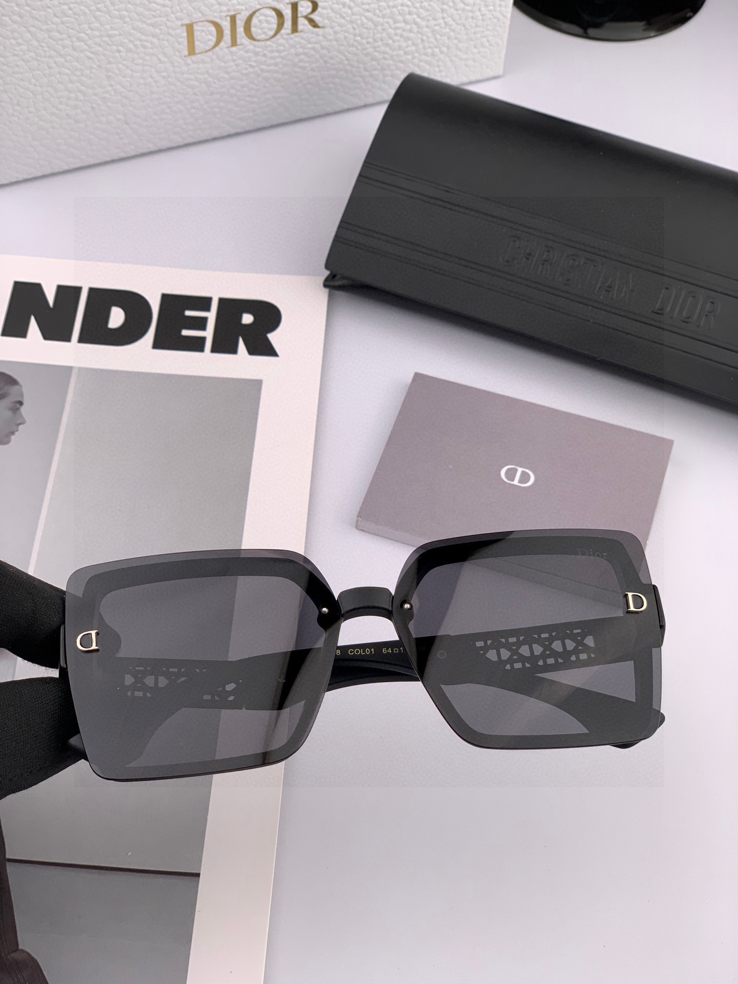 🔺 【DIOR-迪奥】2025开春新款 潮流爆款 时尚方框偏光太阳镜 高品质 佩戴舒适 网红潮款墨镜 女