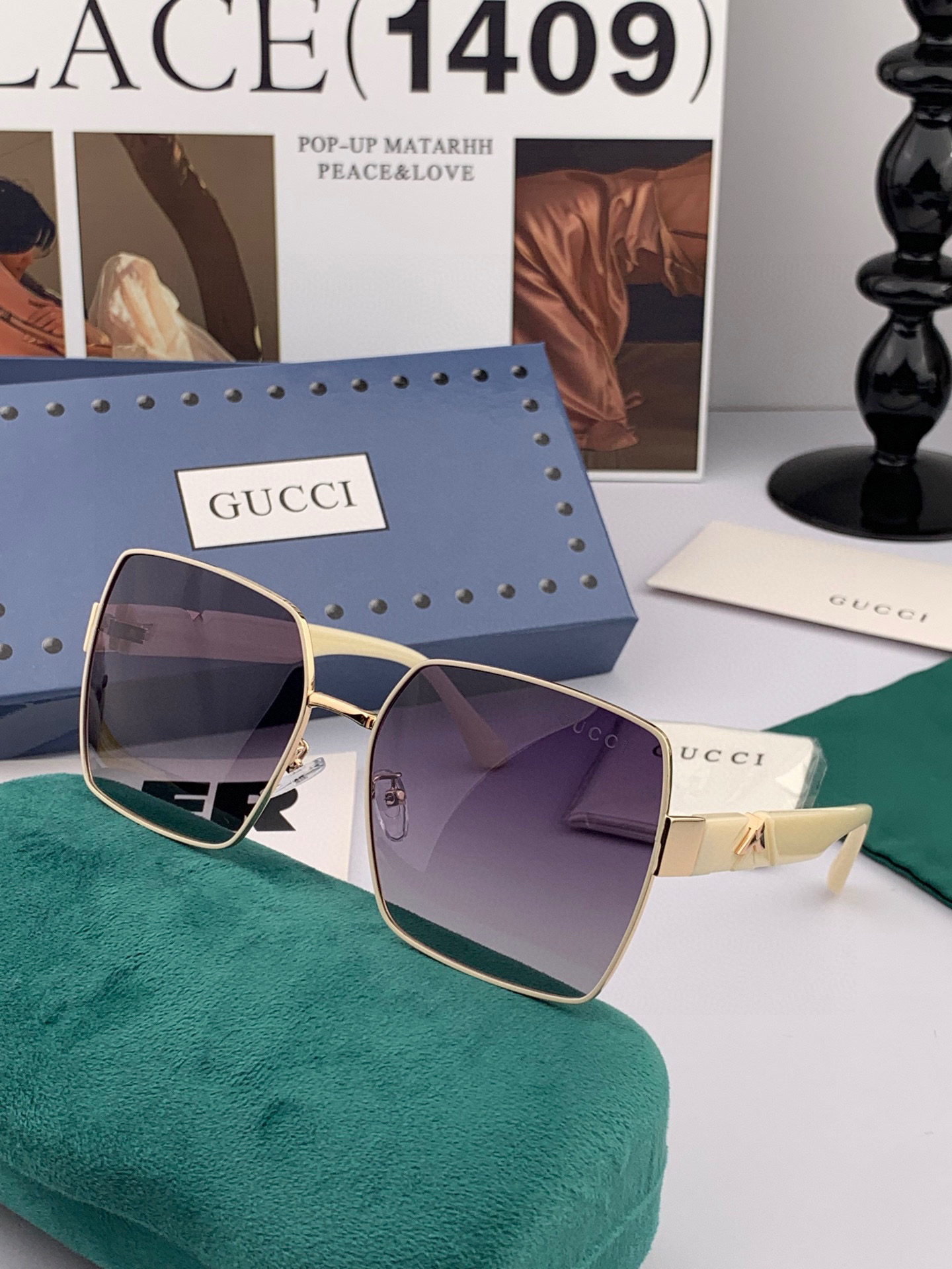 2025新款！新款出货！女士高清加厚偏光太阳镜🕶️ 🎉💍新款GUCCI偏光太阳镜[得意]开车驾驶镜时尚墨