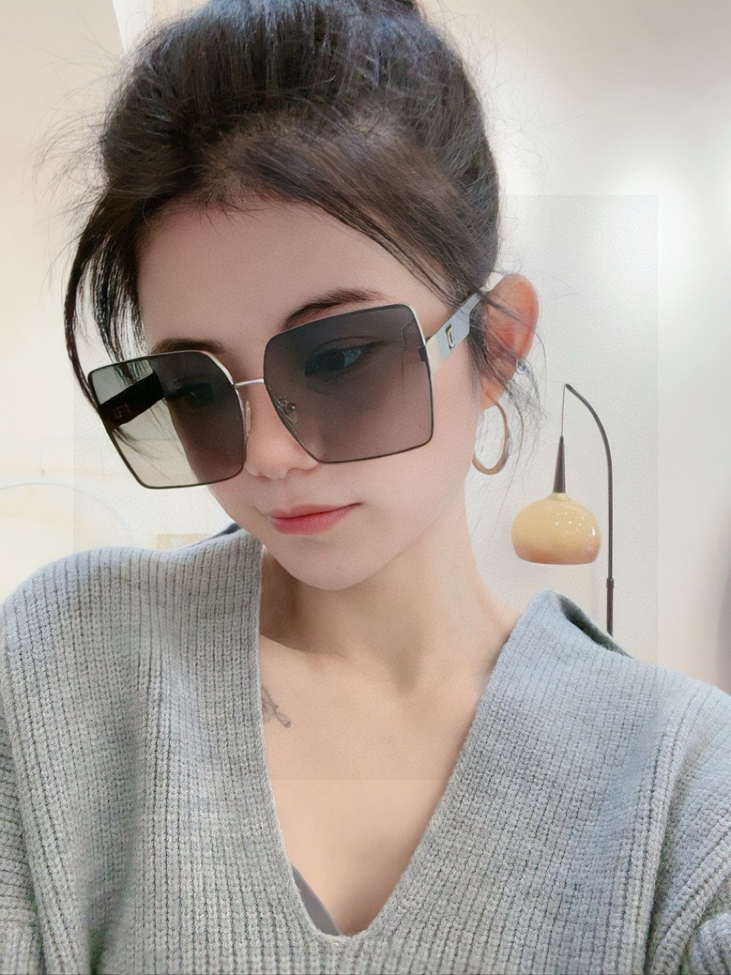 🔺 【DIOR-迪奥】2025开春新款 潮流爆款 时尚方框尼龙太阳镜 高品质 佩戴舒适 网红潮款墨镜 女