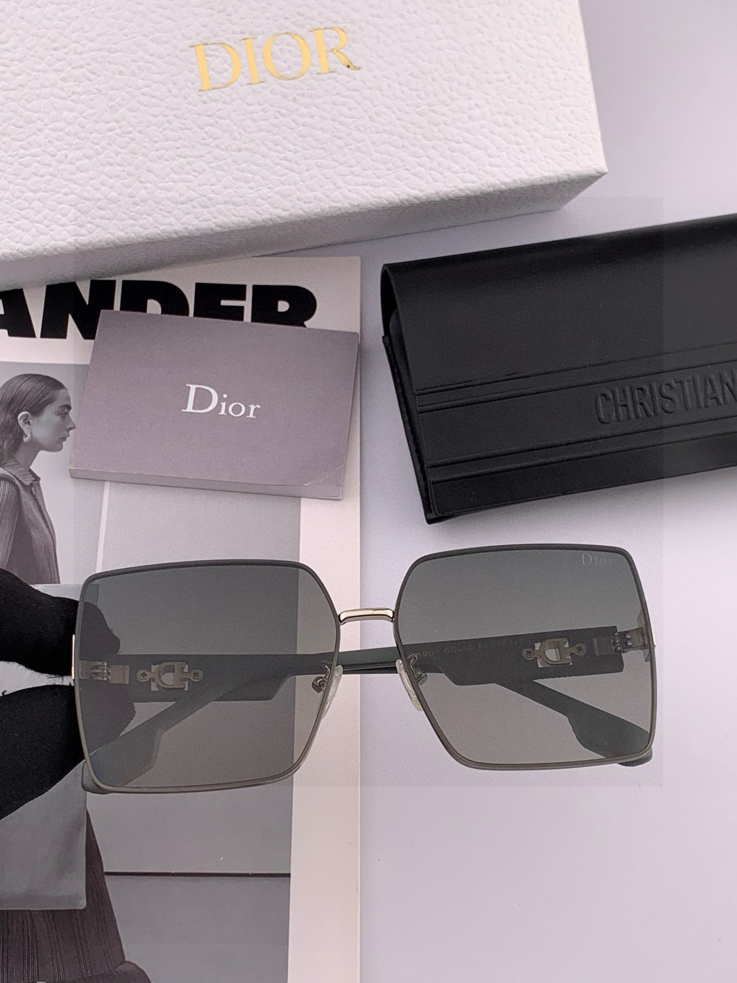 🔺 【DIOR-迪奥】2025开春新款 潮流爆款 时尚方框尼龙太阳镜 高品质 佩戴舒适 网红潮款墨镜 女