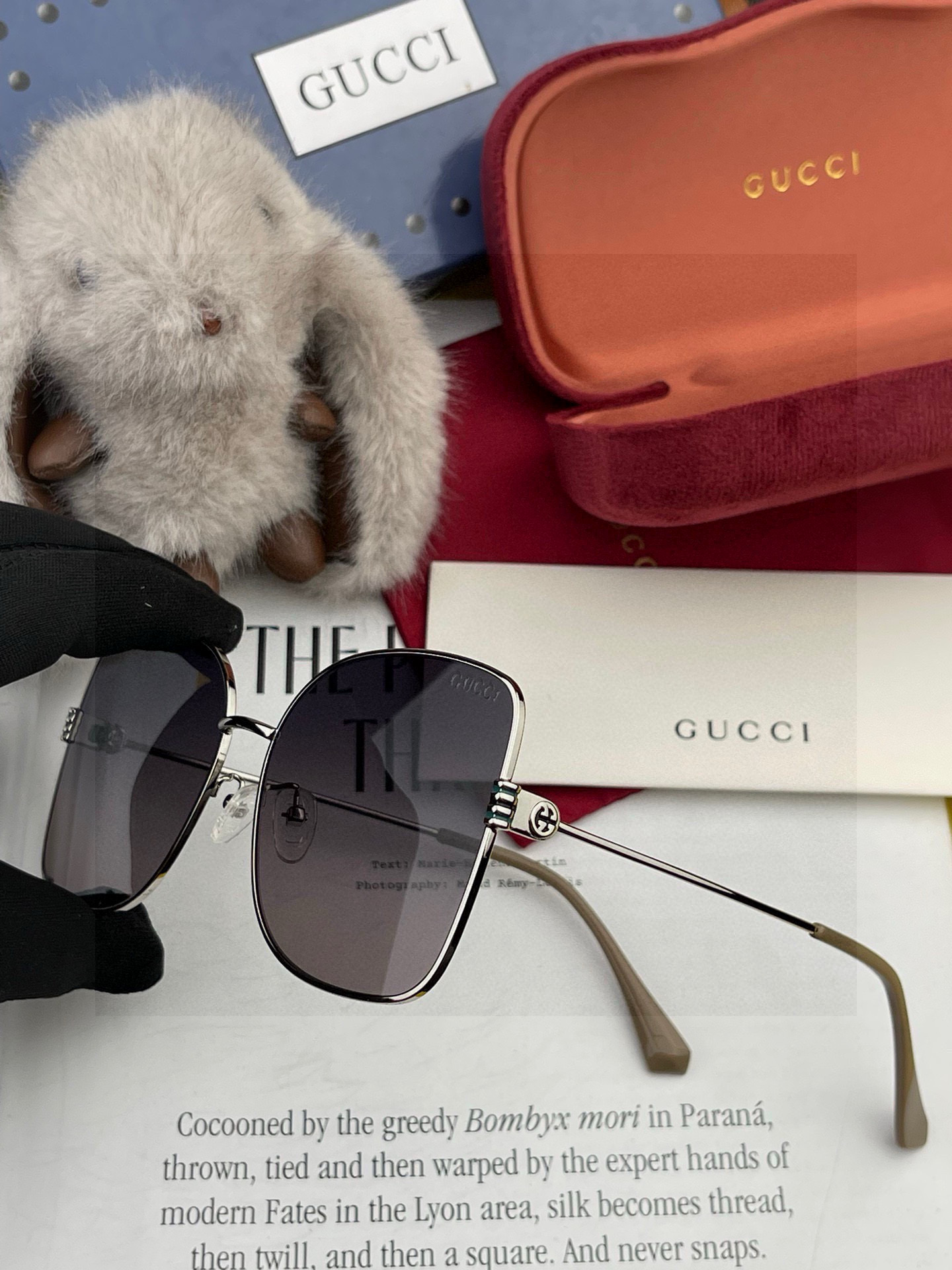 🔺 【GUCCI-尼龙偏光太阳镜】2025开春新款 潮流爆款 时尚圆框偏光太阳镜 高品质 佩戴舒适 网红