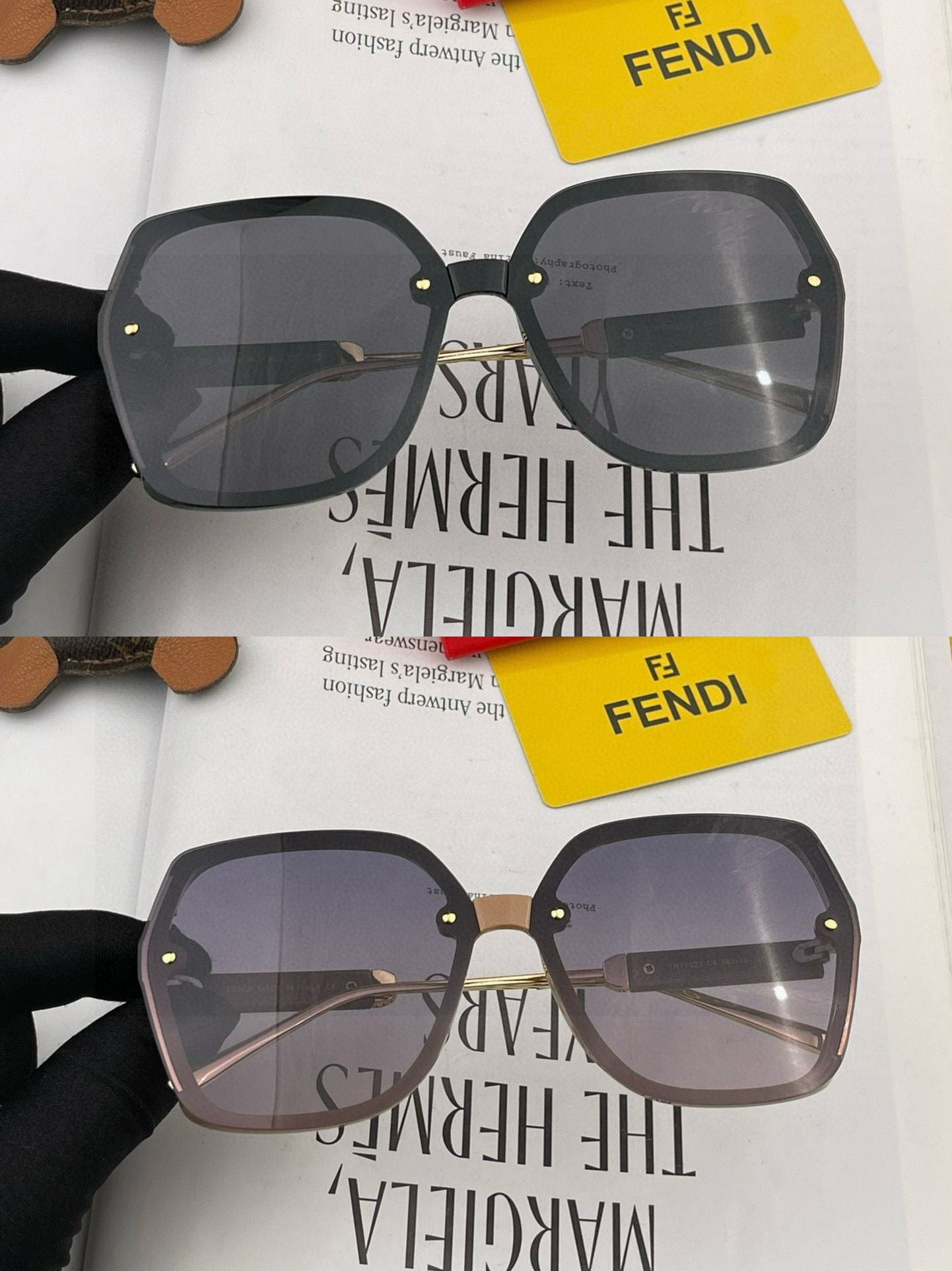 芬迪 2025开春新款 方框太阳镜 各路网红纷纷带起气场满分‼️ 俏皮甜美.上脸效果更佳.金属质感超好 