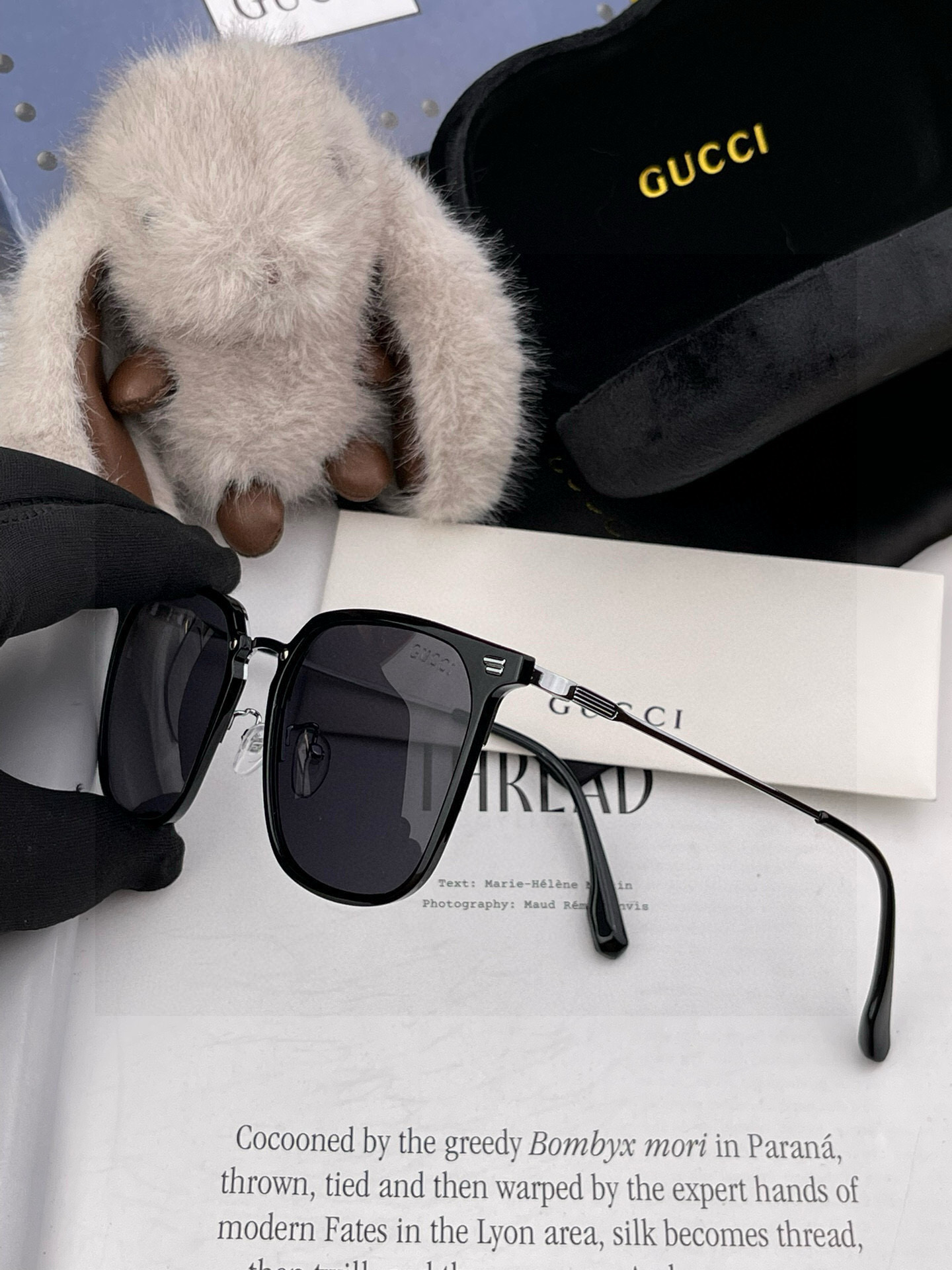 Gucci古奇 新款连体驶驾镜墨镜出行必众备多明星同款 太阳镜 男女太士阳镜飞行 型号：G81937