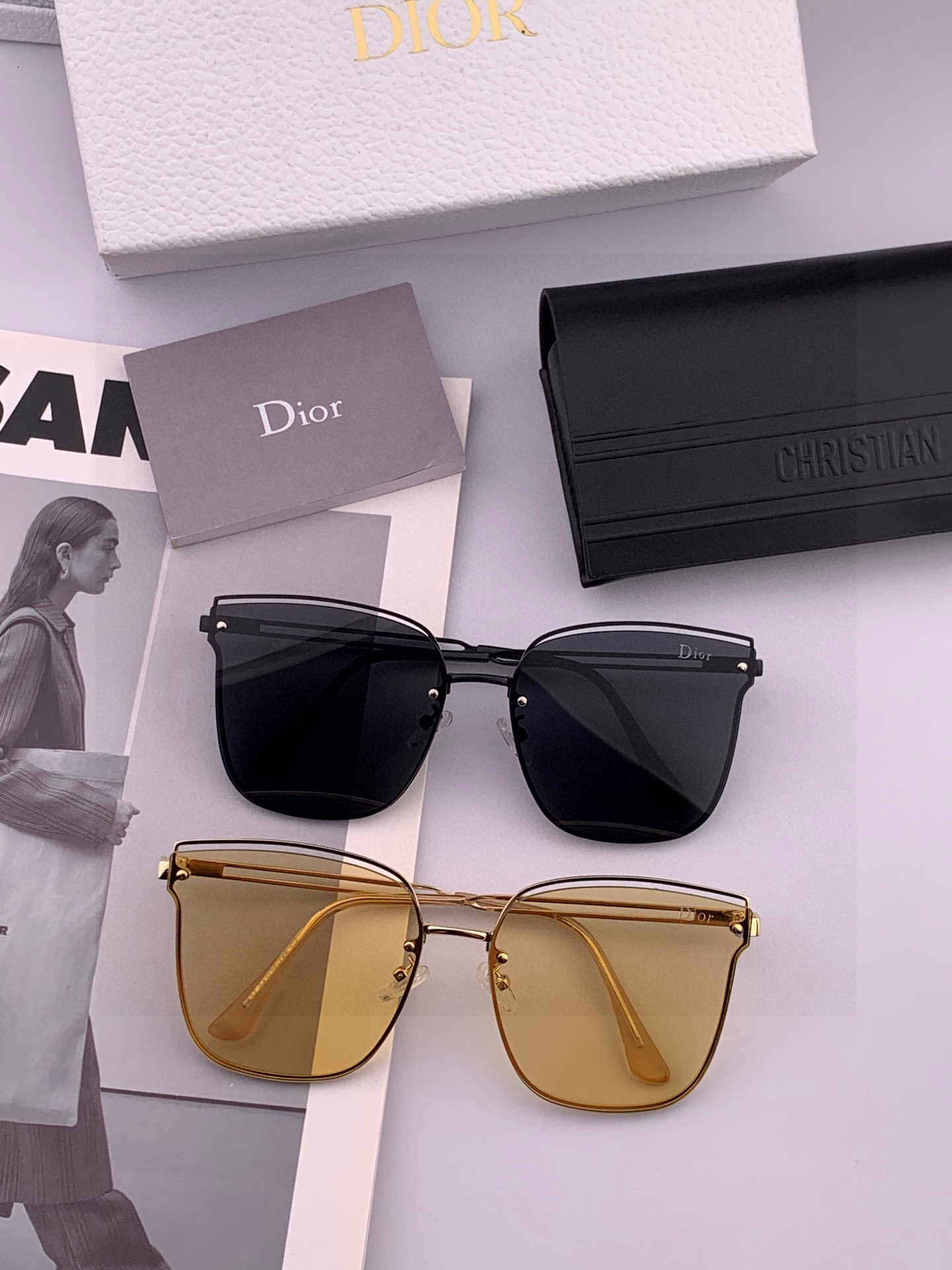 【TR偏光系列】DIOR 经典的方框设计，不挑脸型，无论搭配大衣还是连衣裙都非常显气质尼龙偏光镜片预防紫