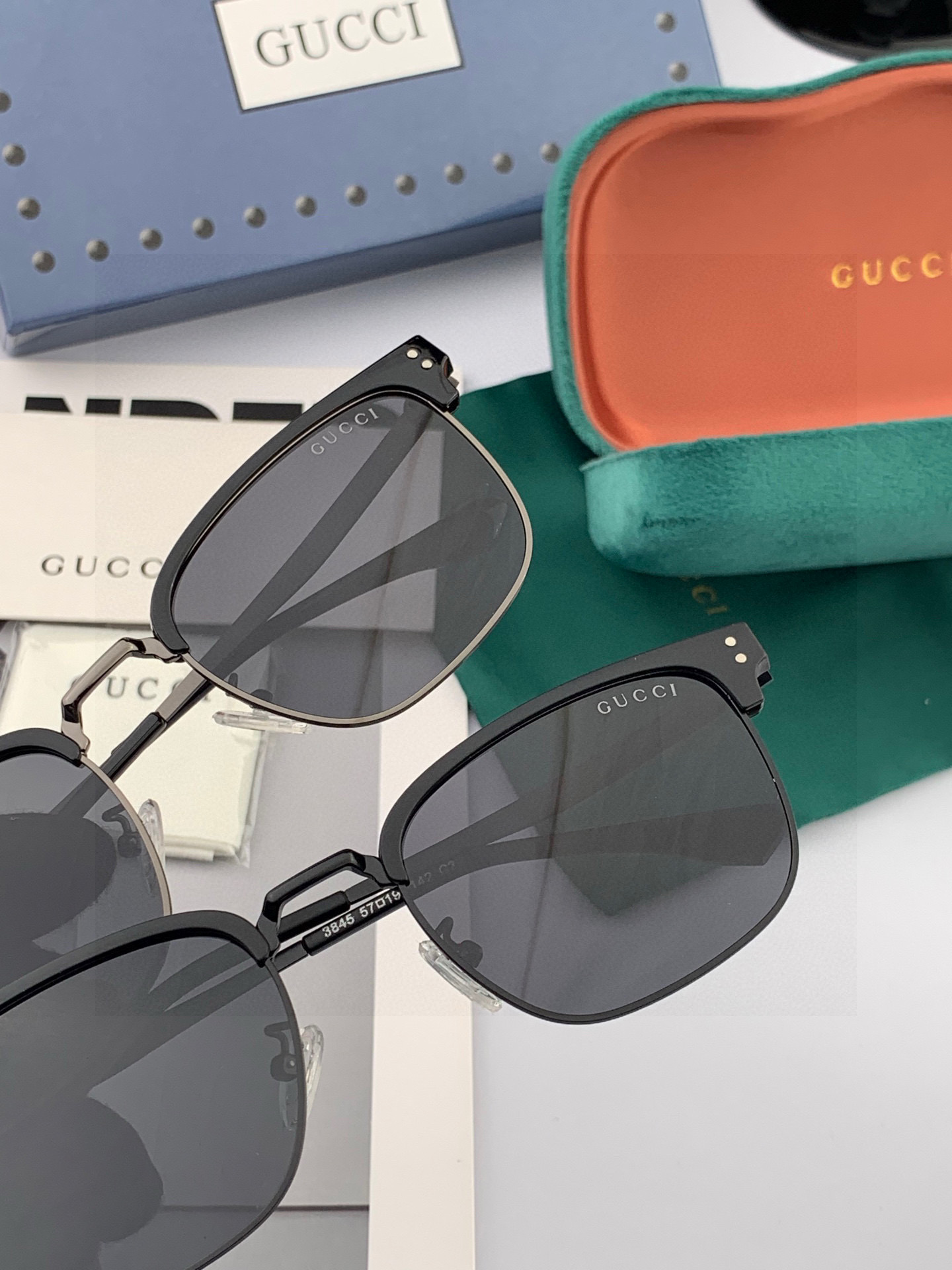 🔺 【GUCCI-偏光太阳镜】2025开春新款 潮流爆款 时尚方框偏光太阳镜 高品质 佩戴舒适 网红潮款