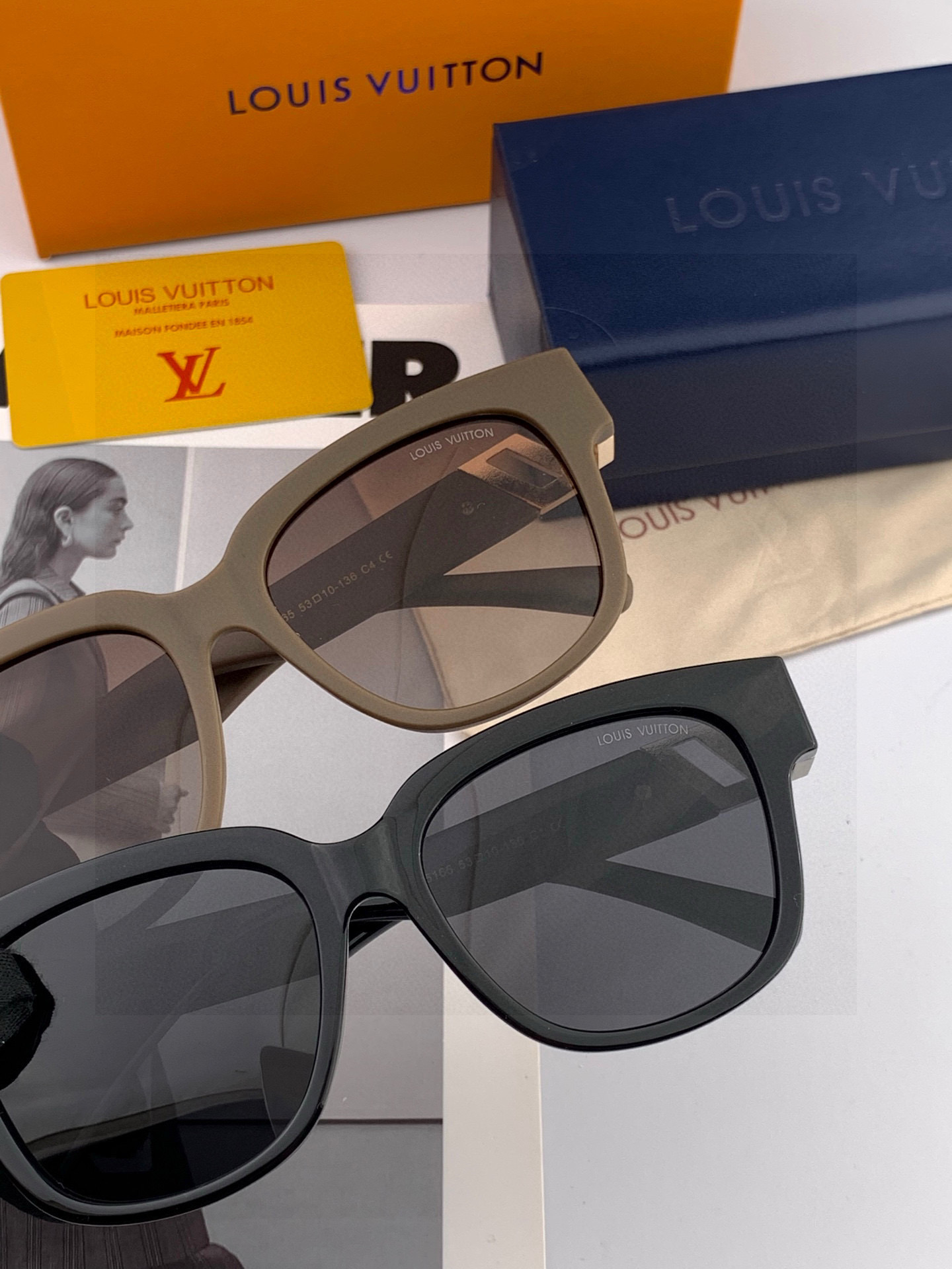 【TR偏光系列】lv大框太阳镜墨镜经典的方框设计，不挑脸型，无论搭配大衣还是连衣裙都非常显气质偏光镜片预