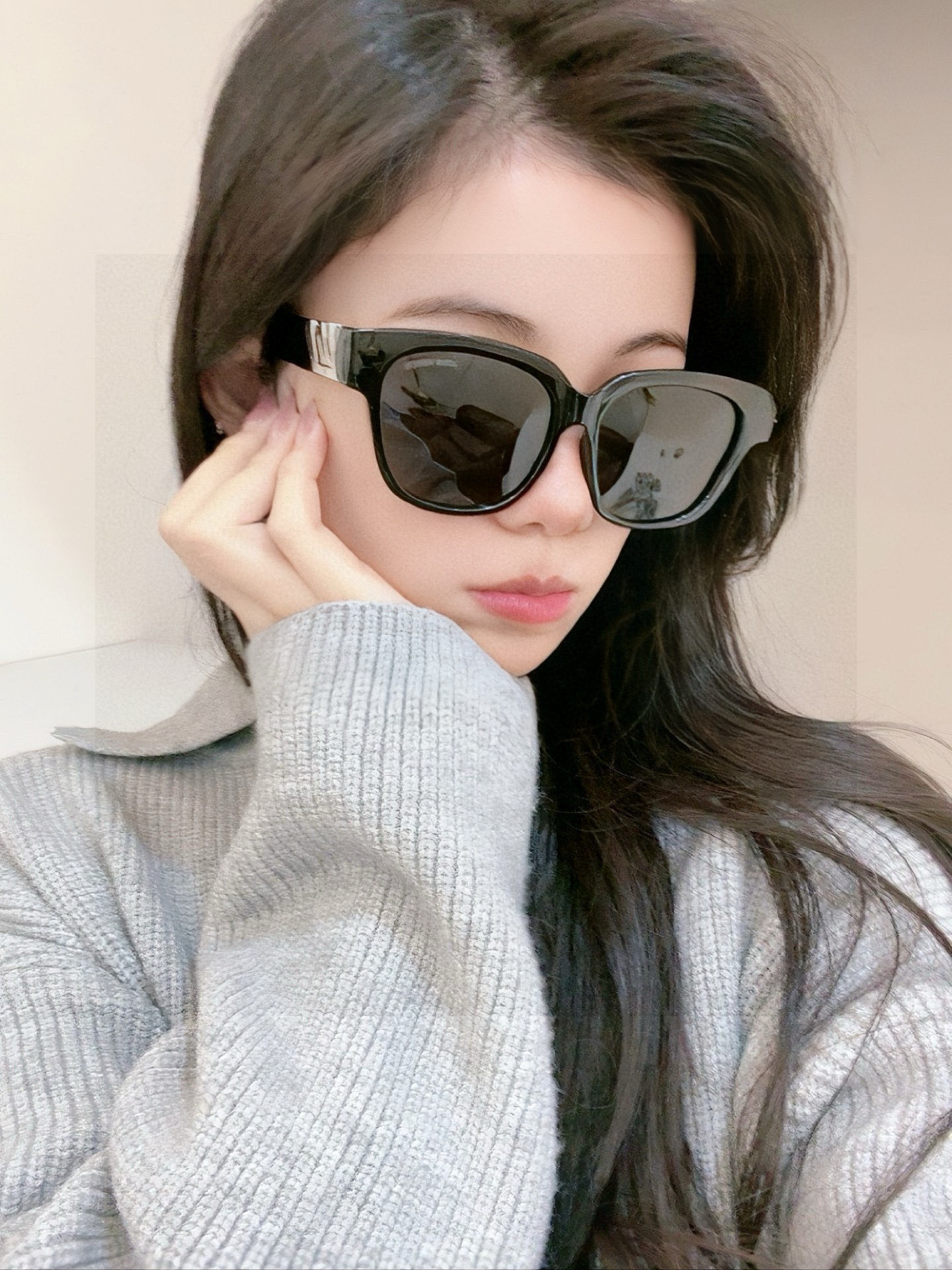 【TR偏光系列】lv大框太阳镜墨镜经典的方框设计，不挑脸型，无论搭配大衣还是连衣裙都非常显气质偏光镜片预