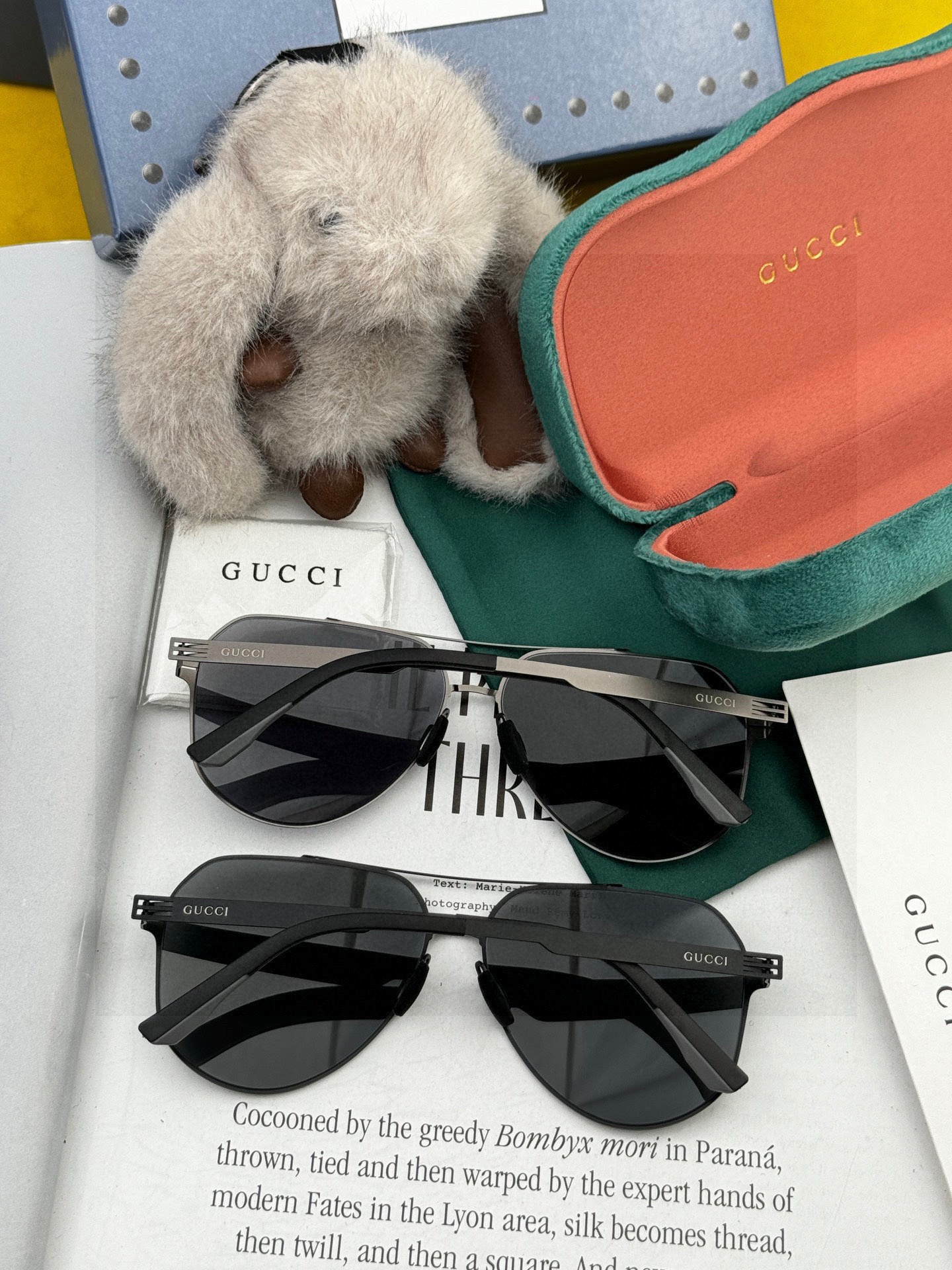 GUCC* 2025 新款男女情侣款太阳iP电镀永不褪色 卖点：超轻超有弹性整幅眼镜无螺丝重要的是压不坏