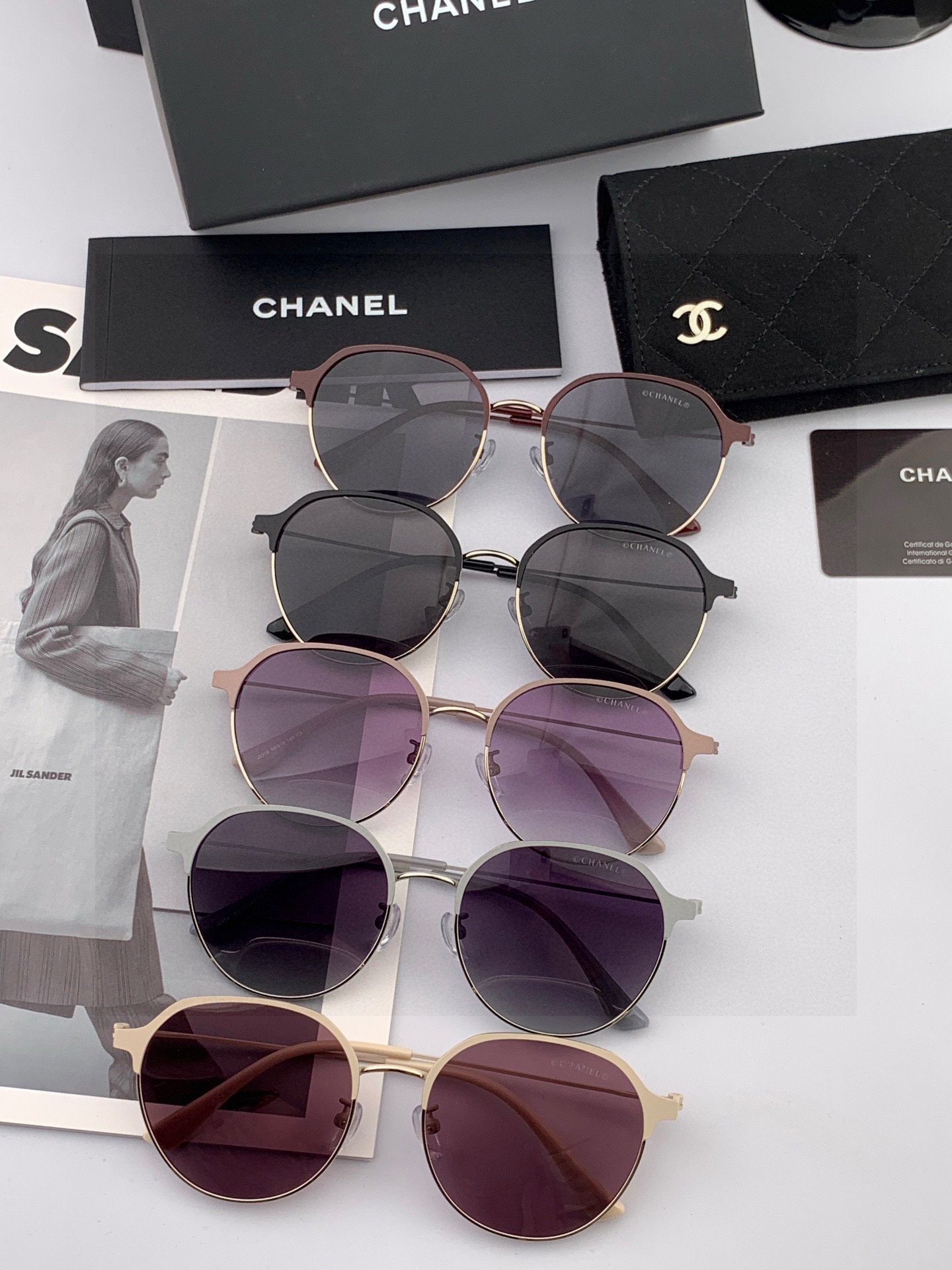 🔺 【香奈儿】2025开春新款 潮流爆款 时尚圆框太阳镜 高品质 佩戴舒适 网红潮款墨镜 女士高清太阳镜
