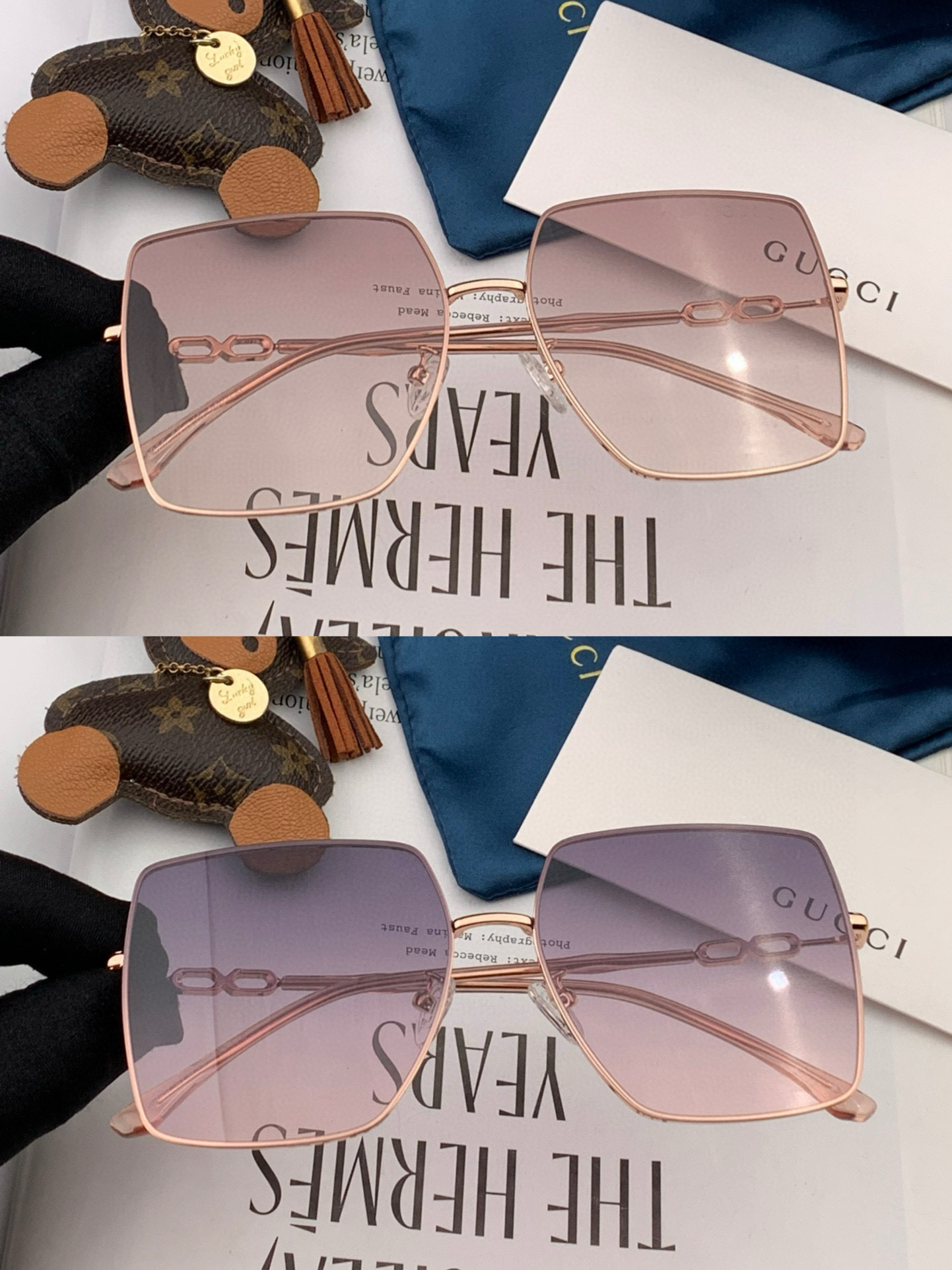 GUCCI-古驰意大利进口🇮🇹2025时尚潮流奢华装饰太阳眼镜 高清偏光太阳镜明星海报款 超高复杂工艺 