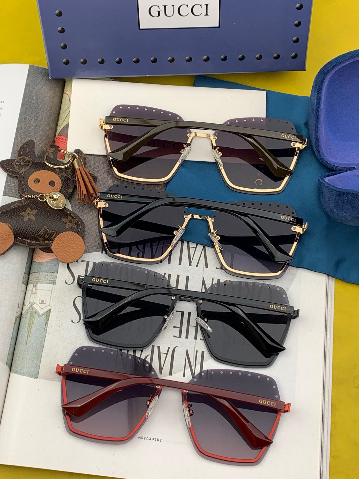 GUCCI🌋☔️时尚无框太阳镜镜片 顶级奢侈品[强] 高品质[胜利][亲亲]🍦🍨 [得意] 气质非凡😄 