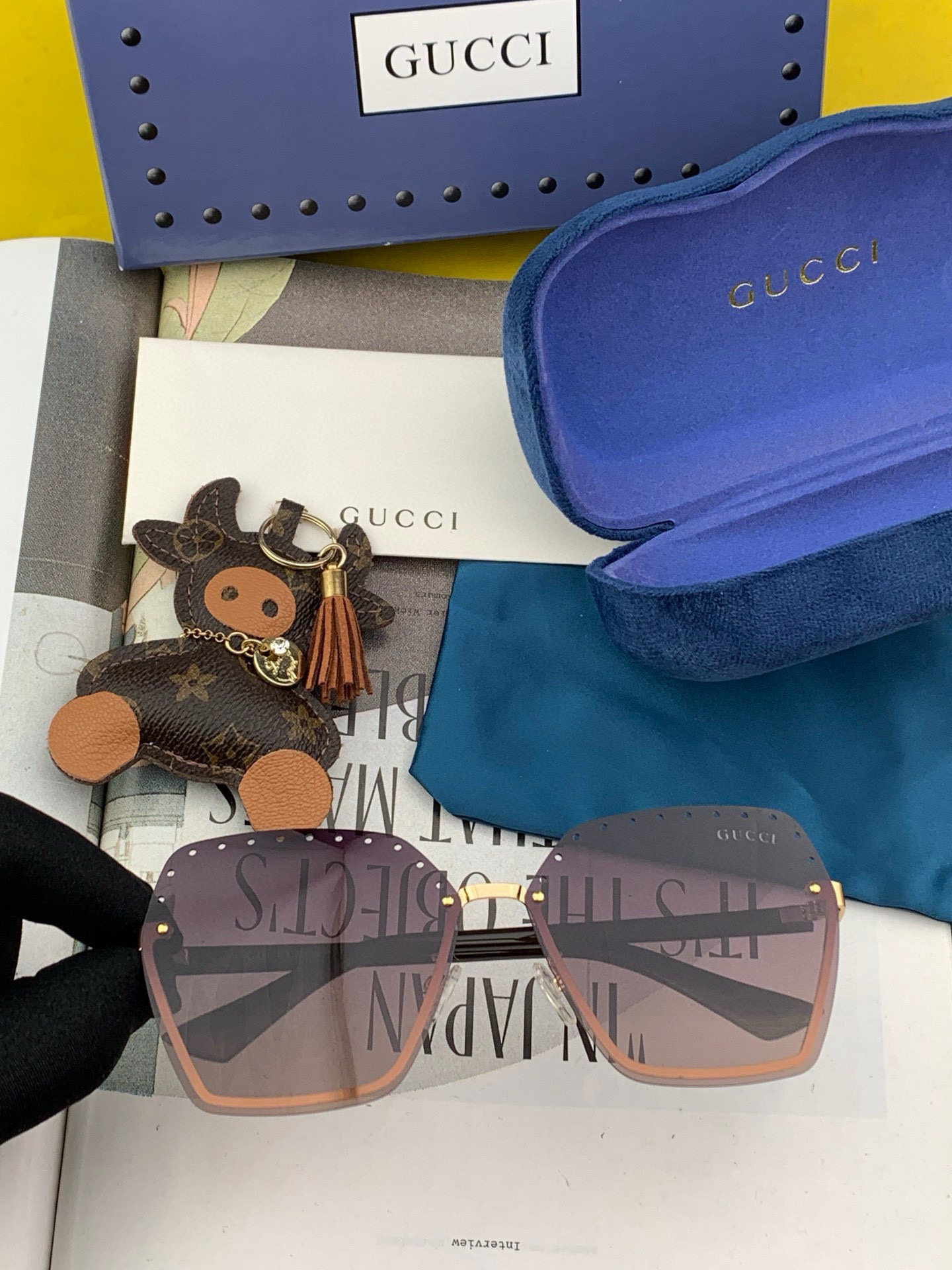 GUCCI🌋☔️时尚无框太阳镜镜片 顶级奢侈品[强] 高品质[胜利][亲亲]🍦🍨 [得意] 气质非凡😄 