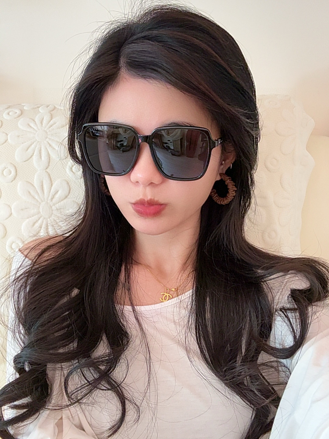 GUCCI 2025开春新款 最新款方框太阳镜 各路网红纷纷带起气场满分‼️ 俏皮甜美.上脸效果更佳.金