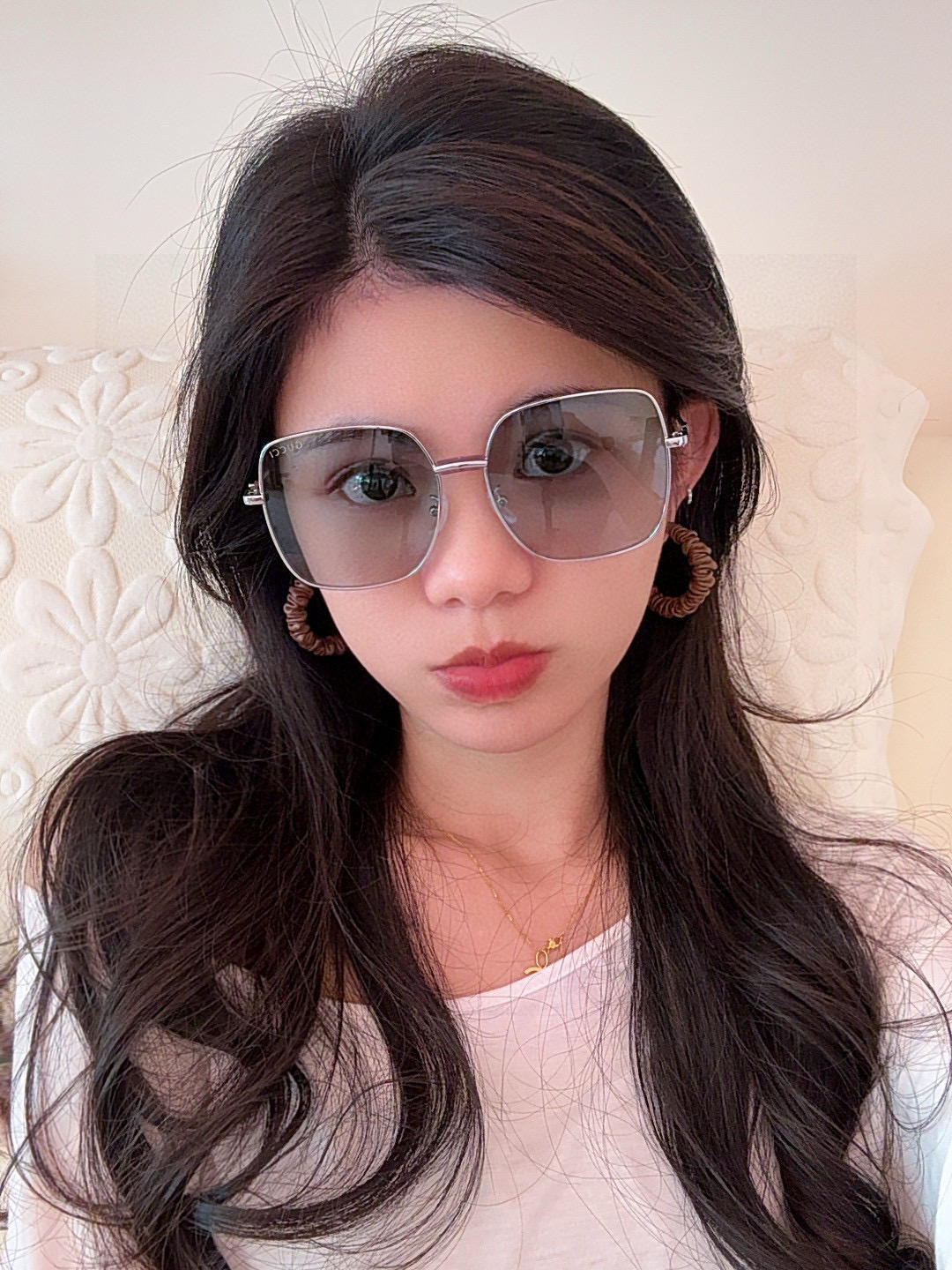 GUCCI 2025开春新款太阳镜 各路网红纷纷带起气场满分‼️ 俏皮甜美.上脸效果更佳.金属质感超好 