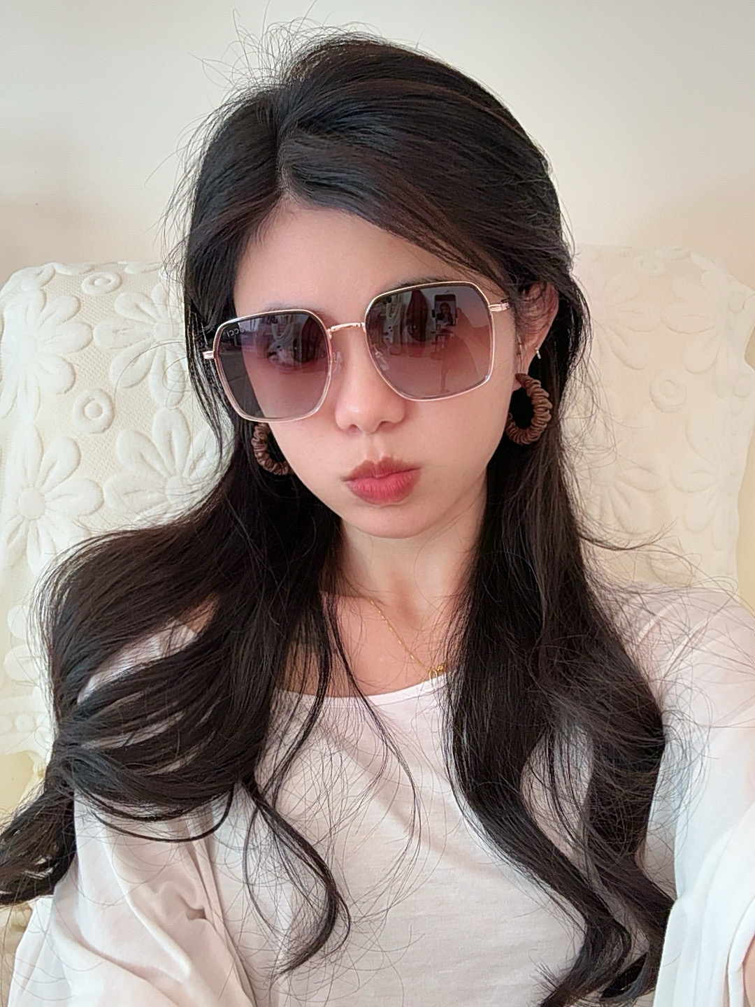 【偏光系列】Gucci 经典的方框设计，不挑脸型，无论搭配大衣还是连衣裙都非常显气质偏光镜片预防紫外线 