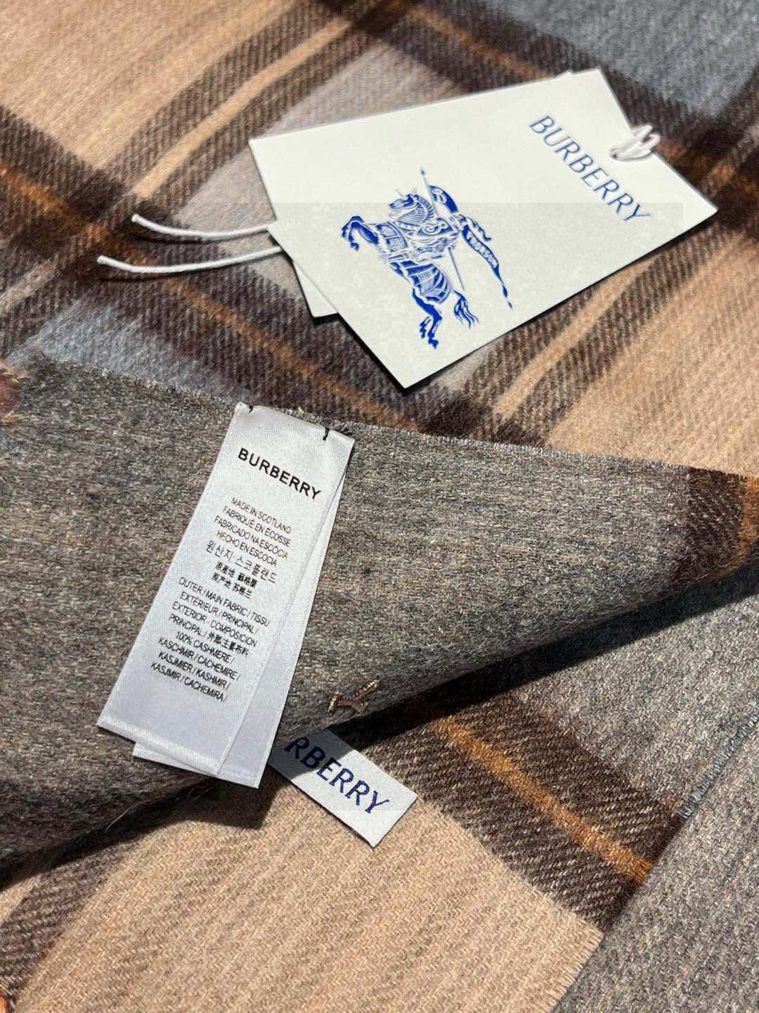 新款巴宝莉大方格子最新款💥 100%顶极羊羔绒材质🔥非常保暖👑 柔软亲肤，不扎脖😍经典巴宝莉格纹设计，加