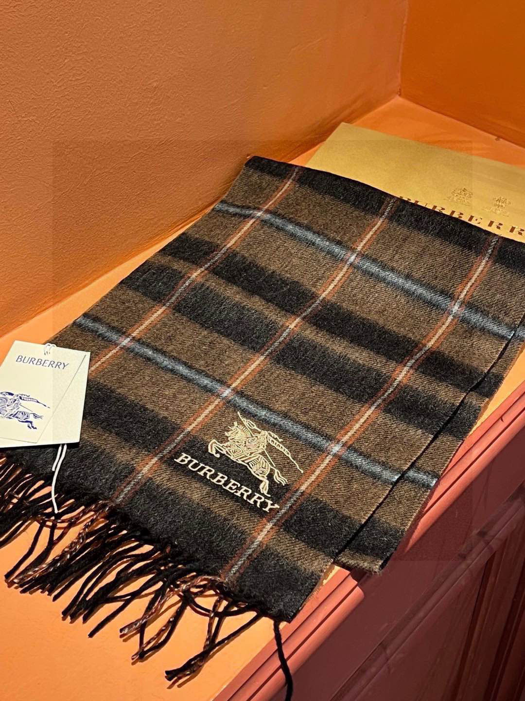 新款巴宝莉大方格子最新款💥 100%顶极羊羔绒材质🔥非常保暖👑 柔软亲肤，不扎脖😍经典巴宝莉格纹设计，加