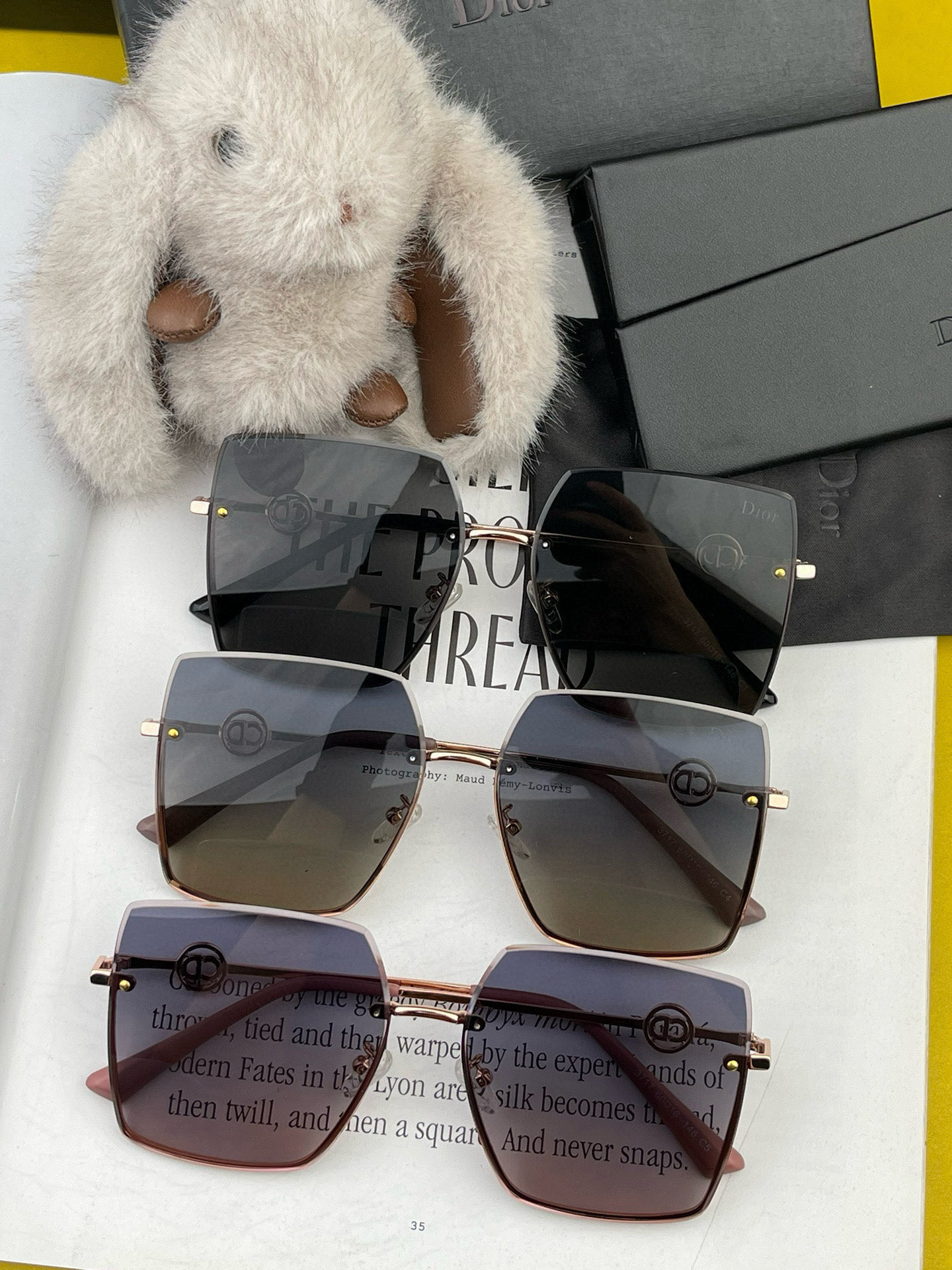 DIOR🌋☔️时尚无框太阳镜镜片 顶级奢侈品[强] 高品质[胜利][亲亲]🍦🍨 [得意] 气质非凡😄 🍫