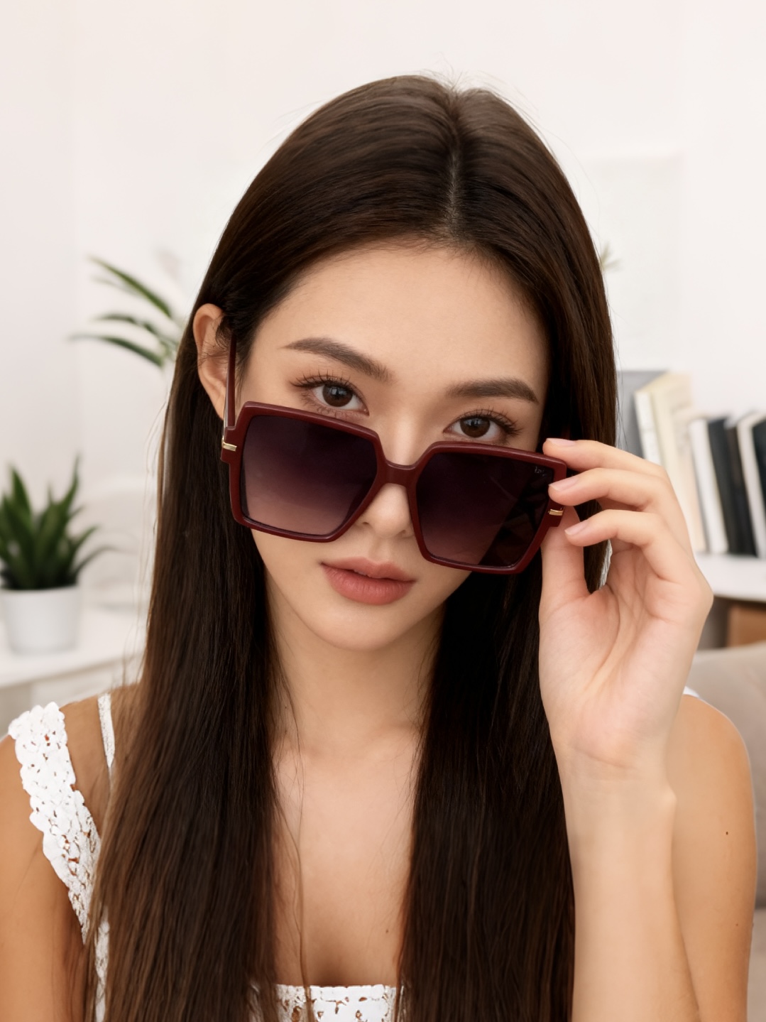 🔺 【DIOR】2025开春新款 潮流爆款 时尚方框偏光太阳镜 高品质 佩戴舒适 网红潮款墨镜 女士高清