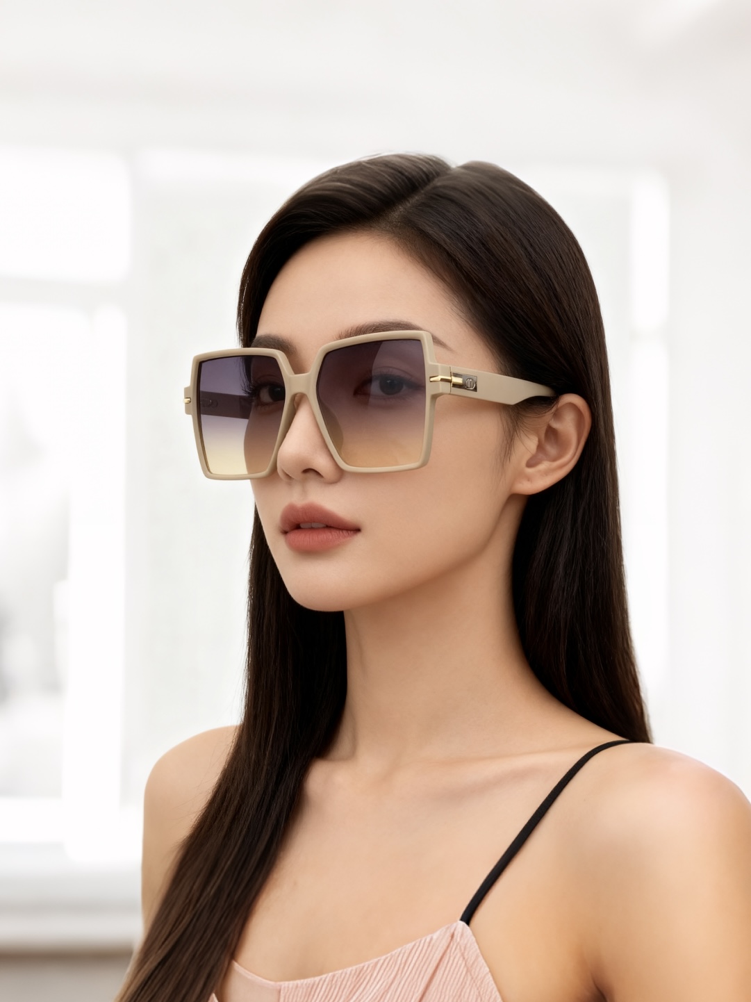 🔺 【DIOR】2025开春新款 潮流爆款 时尚方框偏光太阳镜 高品质 佩戴舒适 网红潮款墨镜 女士高清
