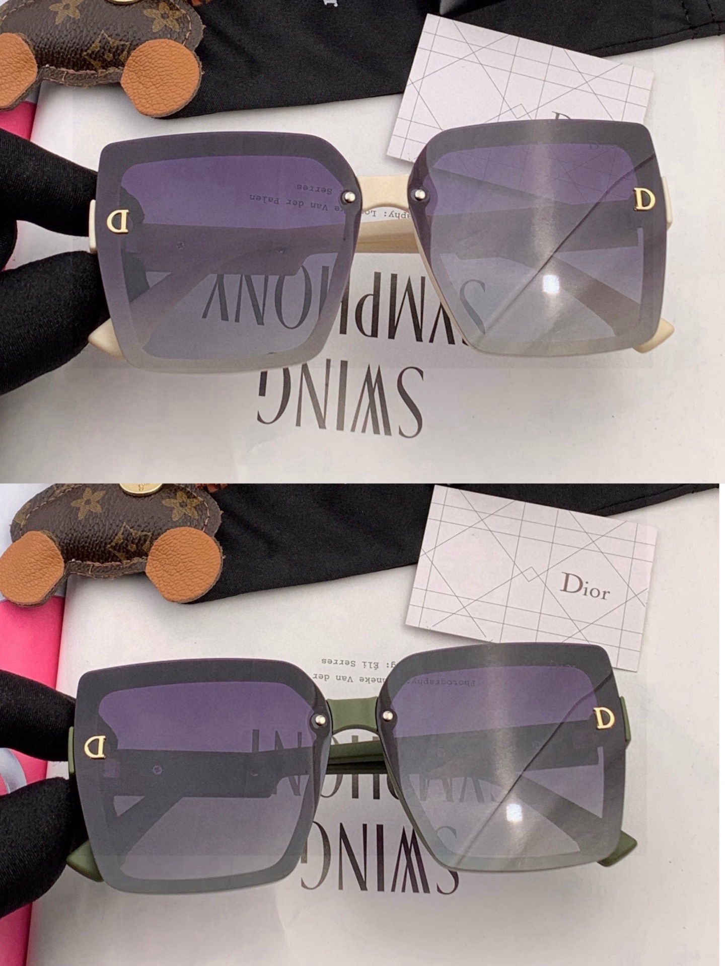 🔺 【DIOR-迪奥】2025开春新款 潮流爆款 时尚方框偏光太阳镜 高品质 佩戴舒适 网红潮款墨镜 型