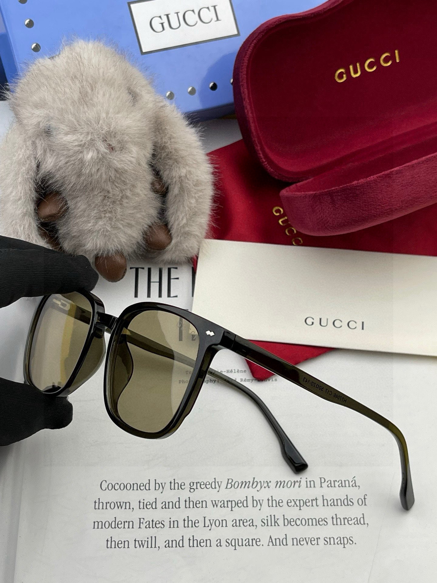 🔺 【GUCCI】2025开春新款 潮流爆款 时尚方框偏光太阳镜 高品质 佩戴舒适 网红潮款墨镜 女士高