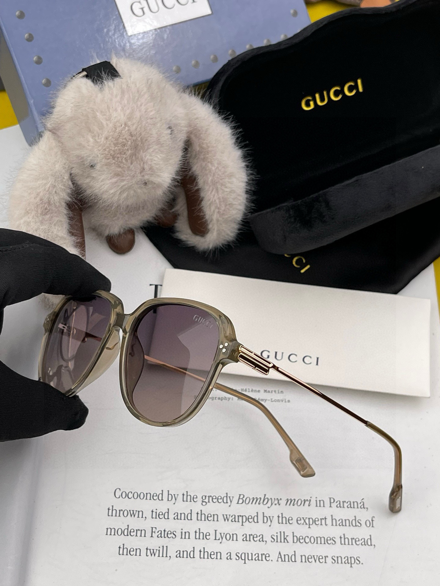 🔺 【GUCCI】2025开春新款 潮流爆款 时尚方框偏光太阳镜 高品质 佩戴舒适 网红潮款墨镜 女士高