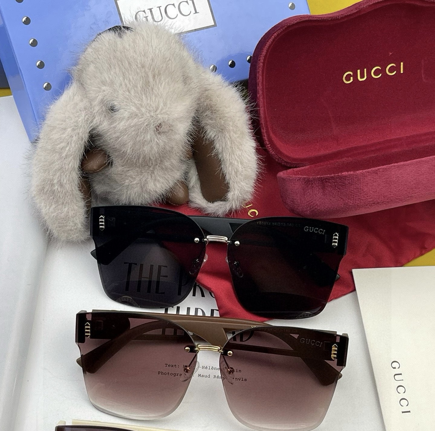 🔺 【GUCCI】2025开春新款 潮流爆款 时尚方框太阳镜 高品质 佩戴舒适 网红潮款墨镜 型号：G3
