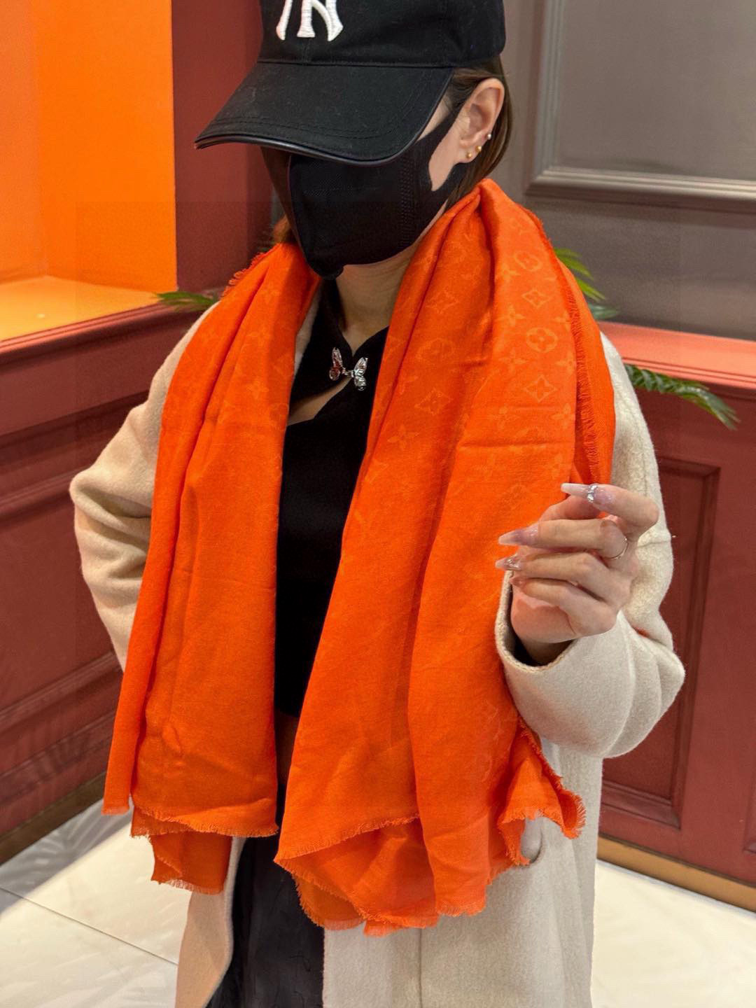 LV 提花真丝羊绒款，最高级的原单尾货，这才是硬货❗️不负众望，终于等到了你们心念念的LV专柜爆炸款新货